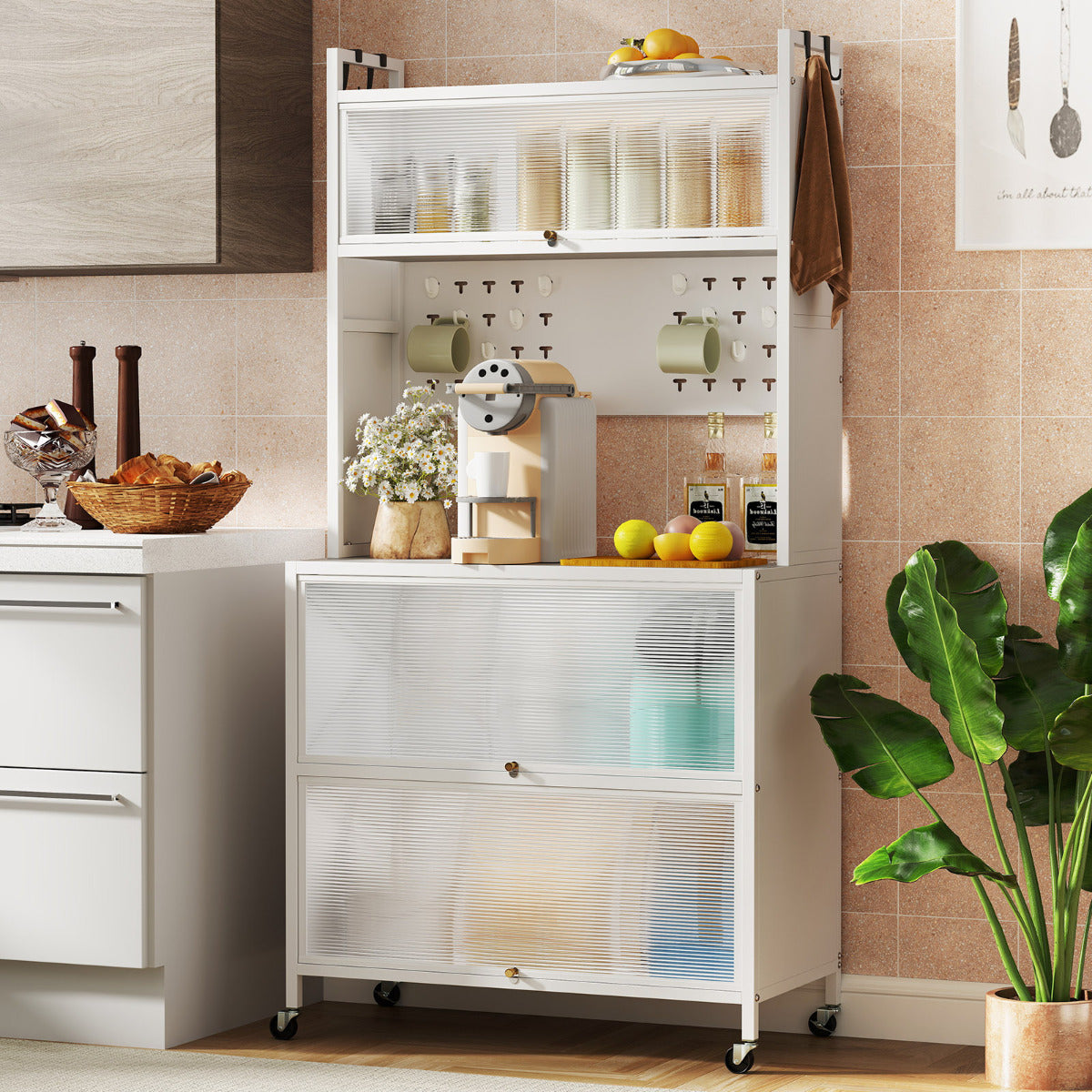 Estante de Cozinha de 5 Níveis – Branco – Metal