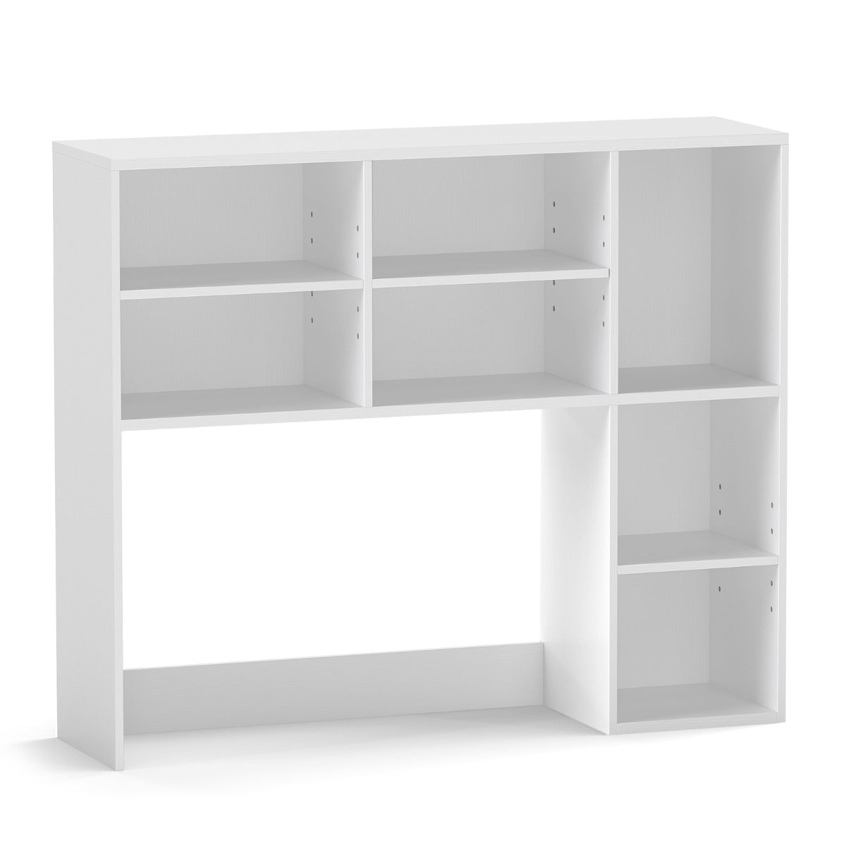 Estantería de Escritório com 3 Prateleiras Ajustáveis e Compartimento Aberto para Monitores de até 27" para Casa e Escritório 94 x 25 x 79 cm - Branco