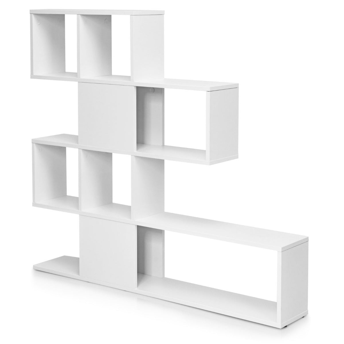 Estantería de Canto 5 Níveis Livraria Moderna Estilo Escada 120 x 19,5 x 109 cm Branco