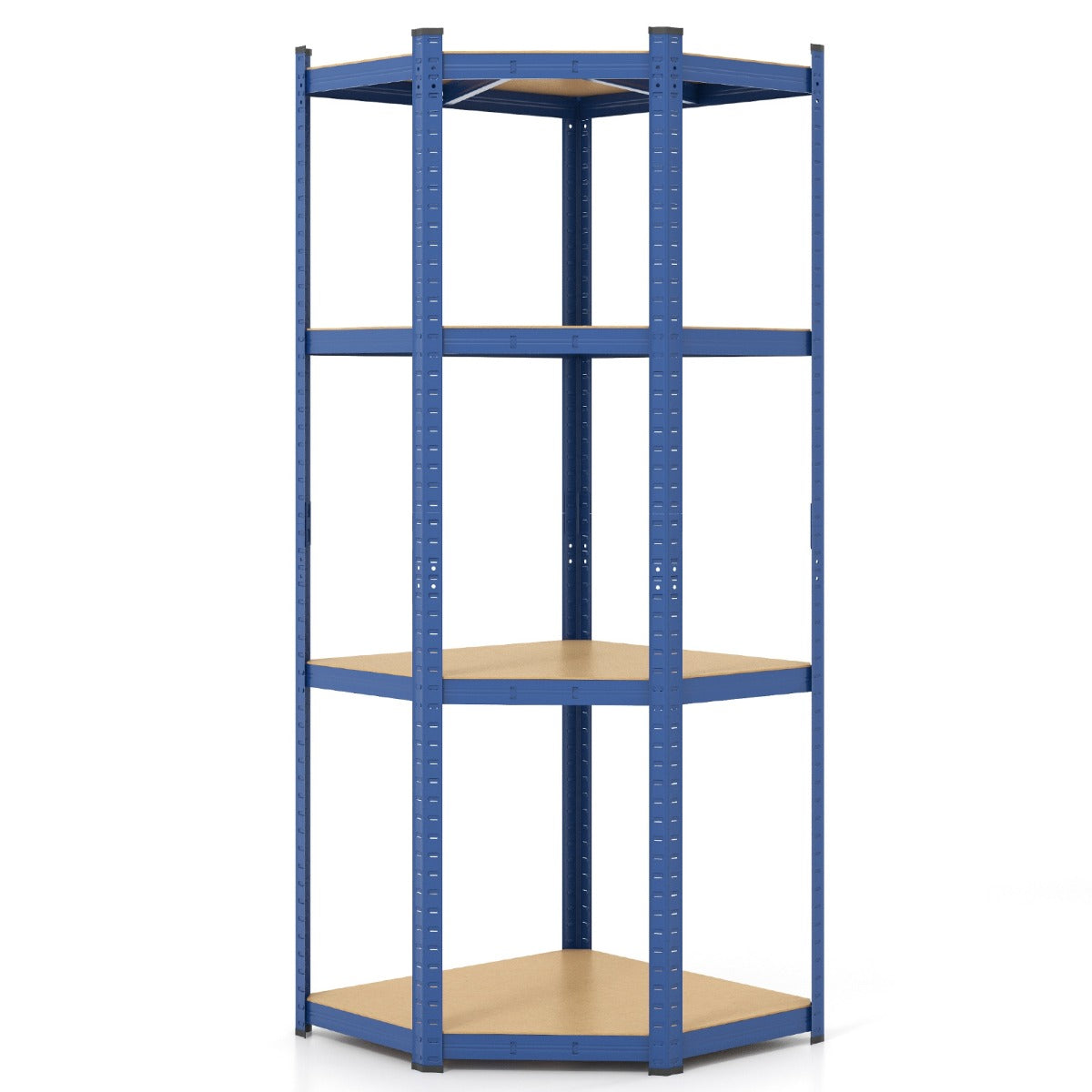 Estantería Metálica de Canto de 4 Níveis 100 x 80 x 180 cm Azul