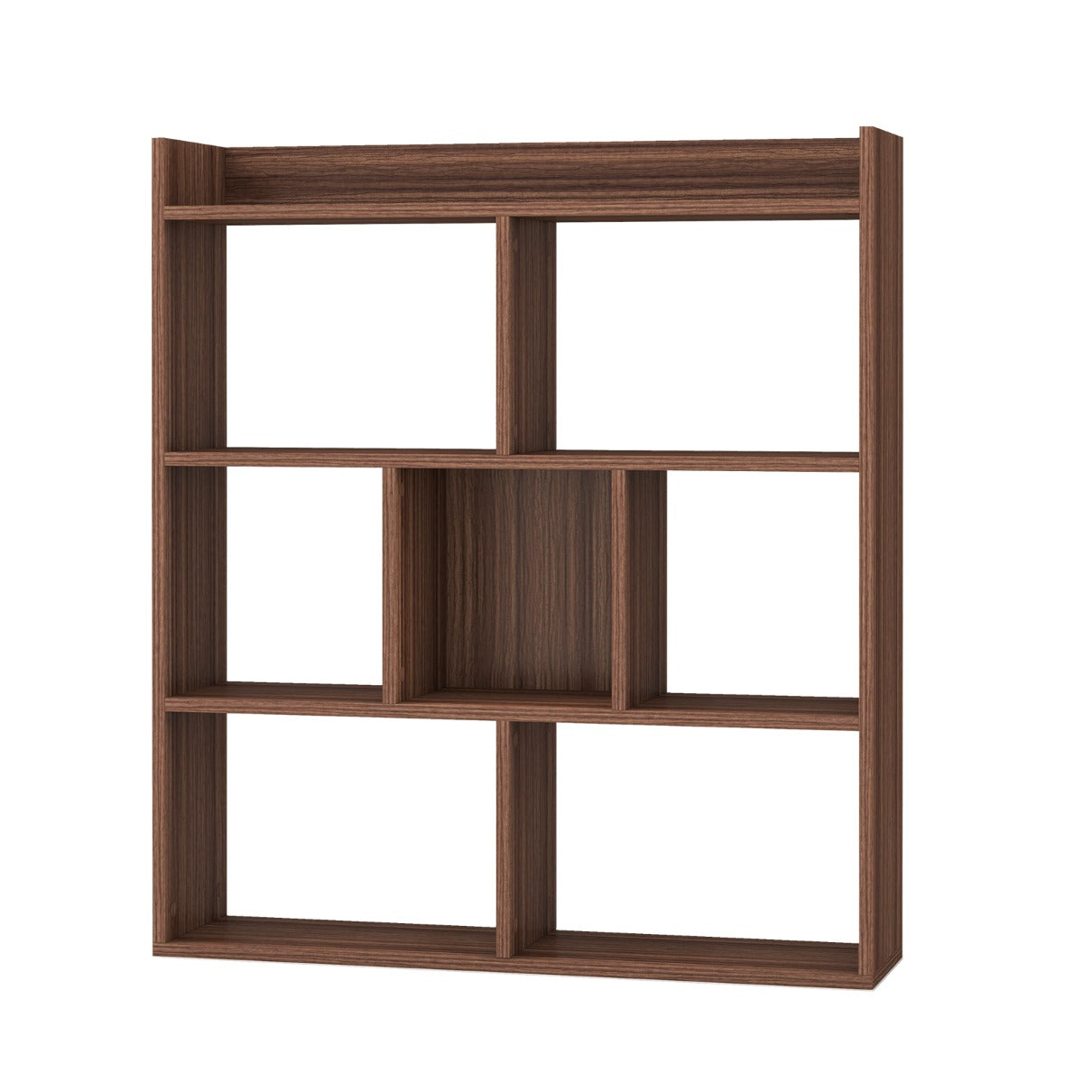 Estante Organizador de Chão – 7 Cubos – Castanho – Madeira
