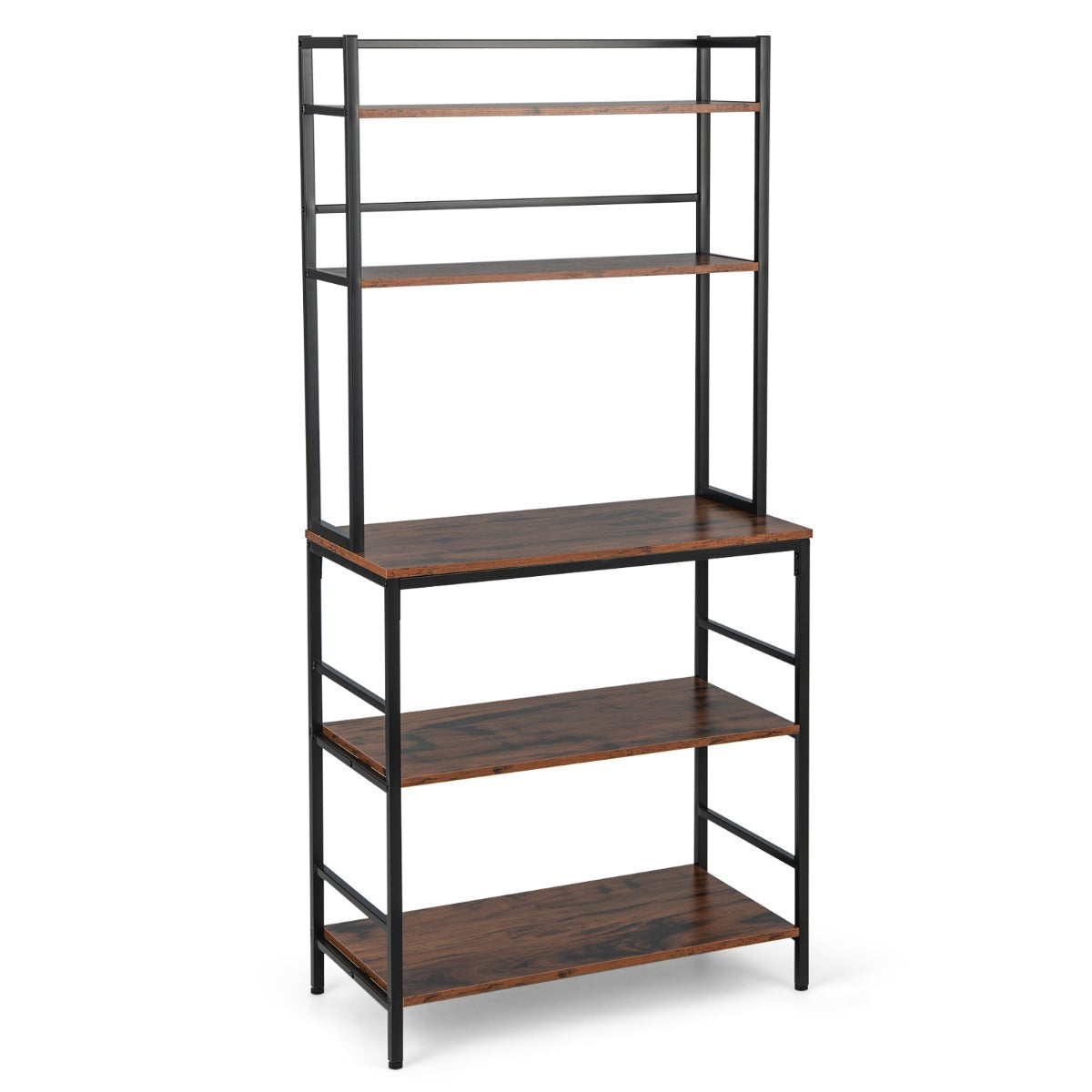 Estante de Cozinha – 80 x 40 x 170 cm – Castanho – Metal
