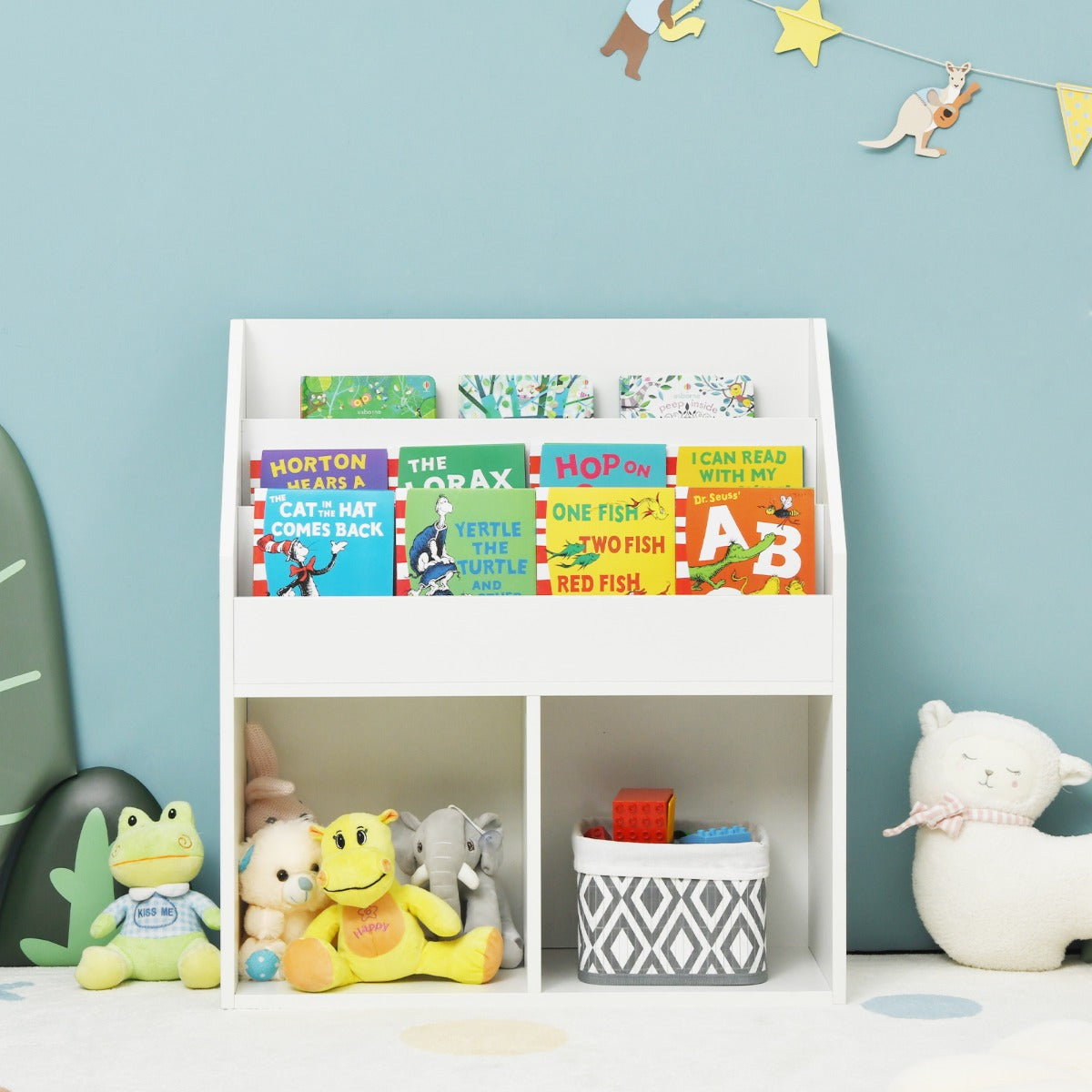 Estante Infantil 2 em 1 – 70 x 30 x 80 cm – Branca – Madeira