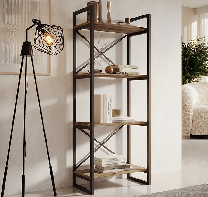 Estantería Ferrol E1 (55 cm) em Pino - Elegância e Durabilidade