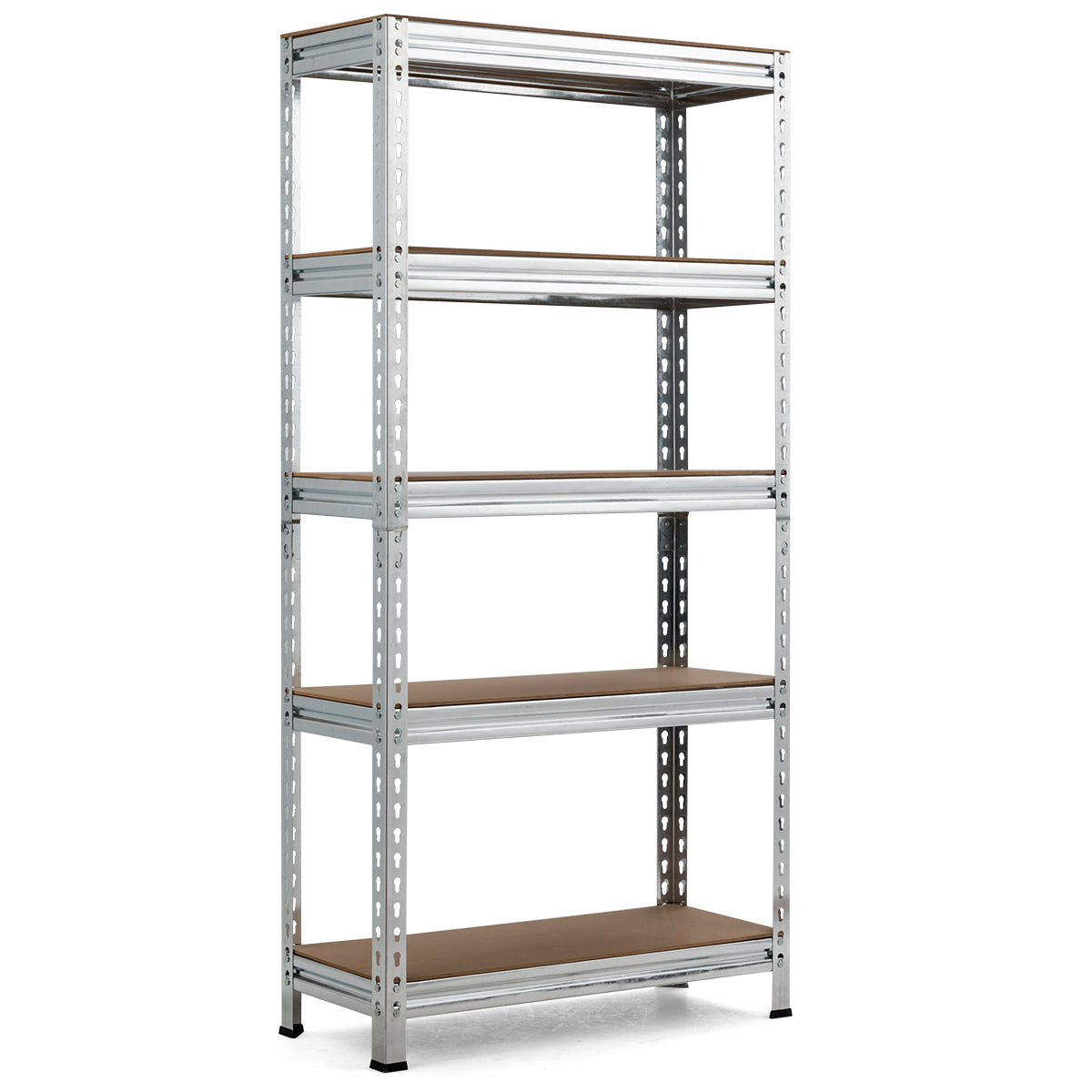 Estante de Metal de 5 Níveis Estantería Industrial Resistente 75 x 30 x 150 cm Prateado