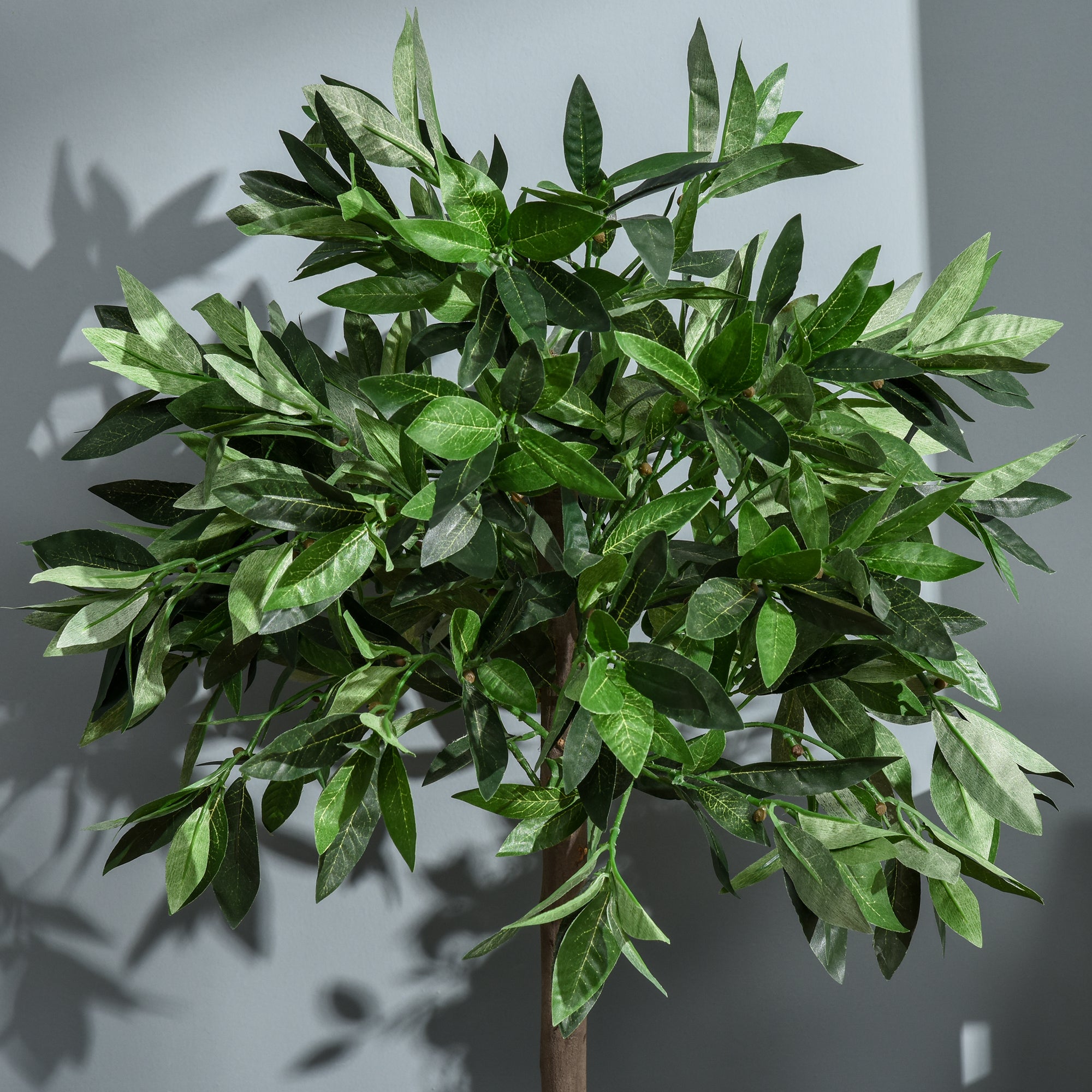 Plantas Artificiais de Laurel Verde 90cm Ø16x90cm - Conjunto de 2 com Vaso