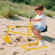 Excavadora de Brinquedo para Crianças com Pá Giratória Guiador Brinquedo de Construção para Terra Neve Praia 122 x 40 x 64 cm Amarelo
