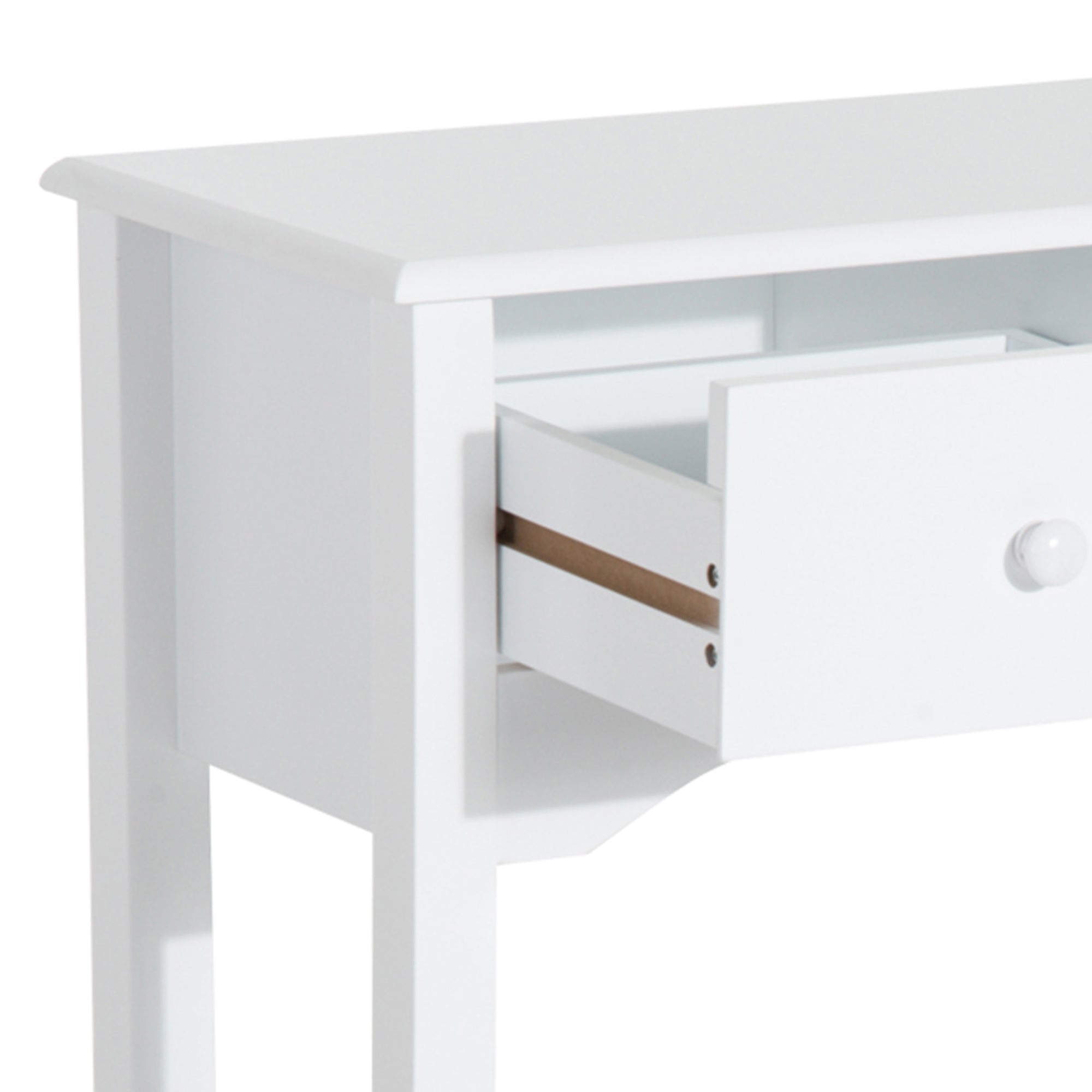 Mesa Consola Elegante com 3 Gavetas 100x32x85cm - Cor Branco