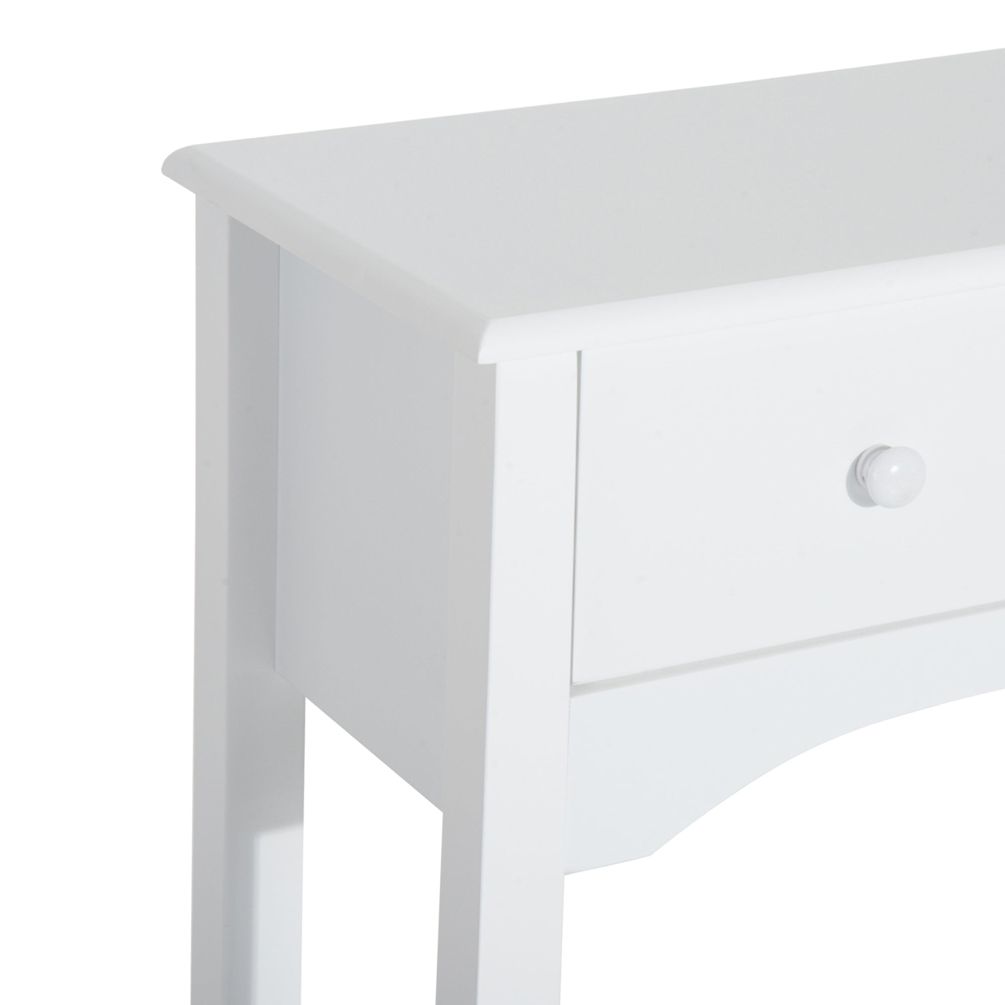 Mesa Consola Elegante com 3 Gavetas 100x32x85cm - Cor Branco