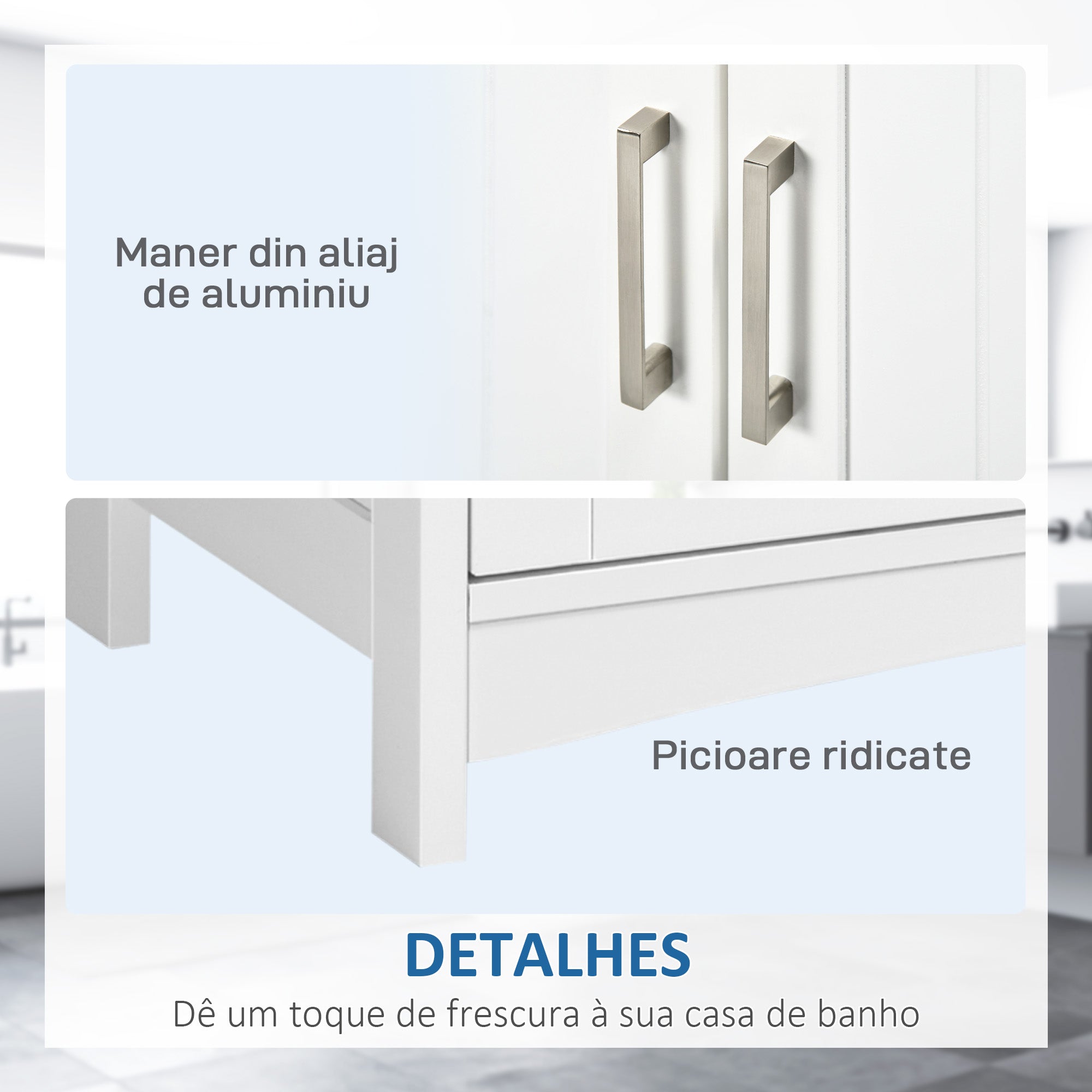 Armário para Casa de Banho Branco 60x33x60 cm