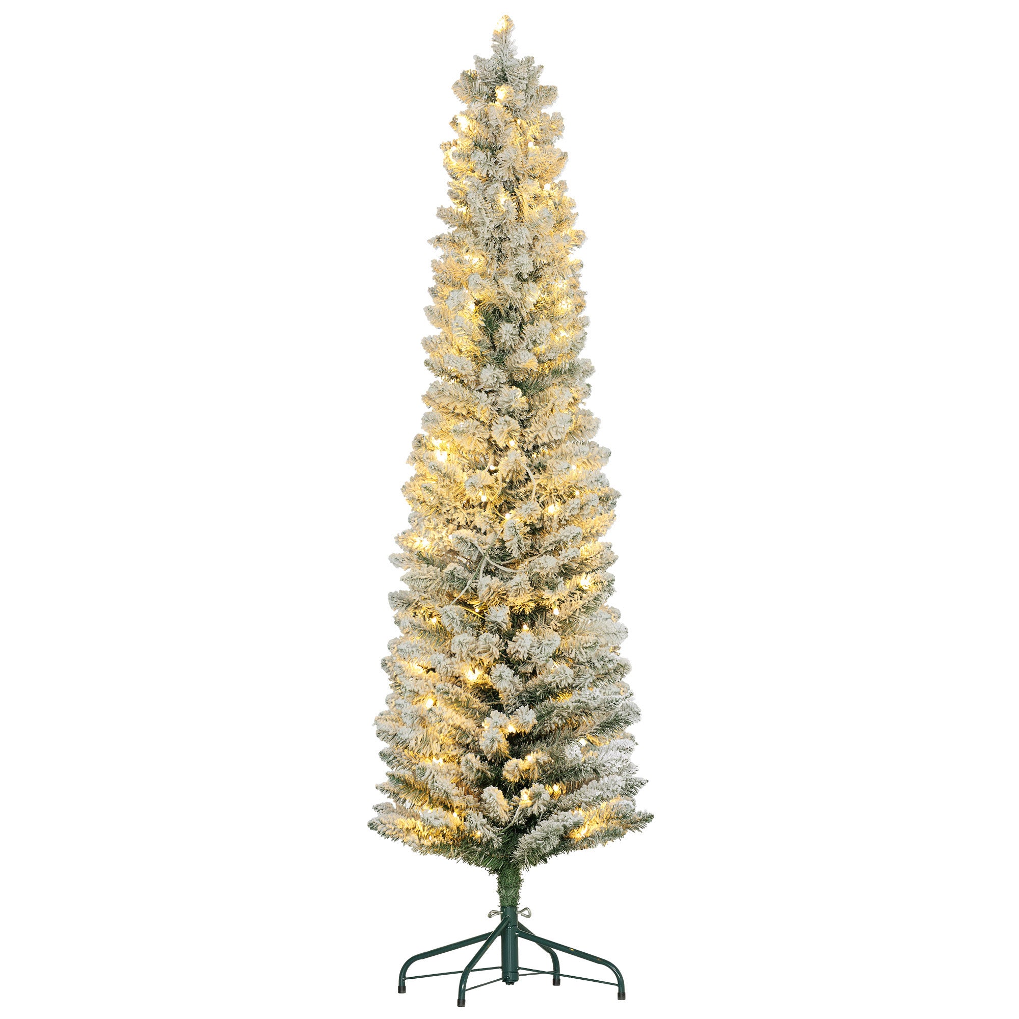 Árvore de Natal 180 cm Verde Nevada com 150 Luzes LED