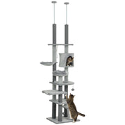 Arranhador para Gatos - 60x48x225-255 cm - Cinza