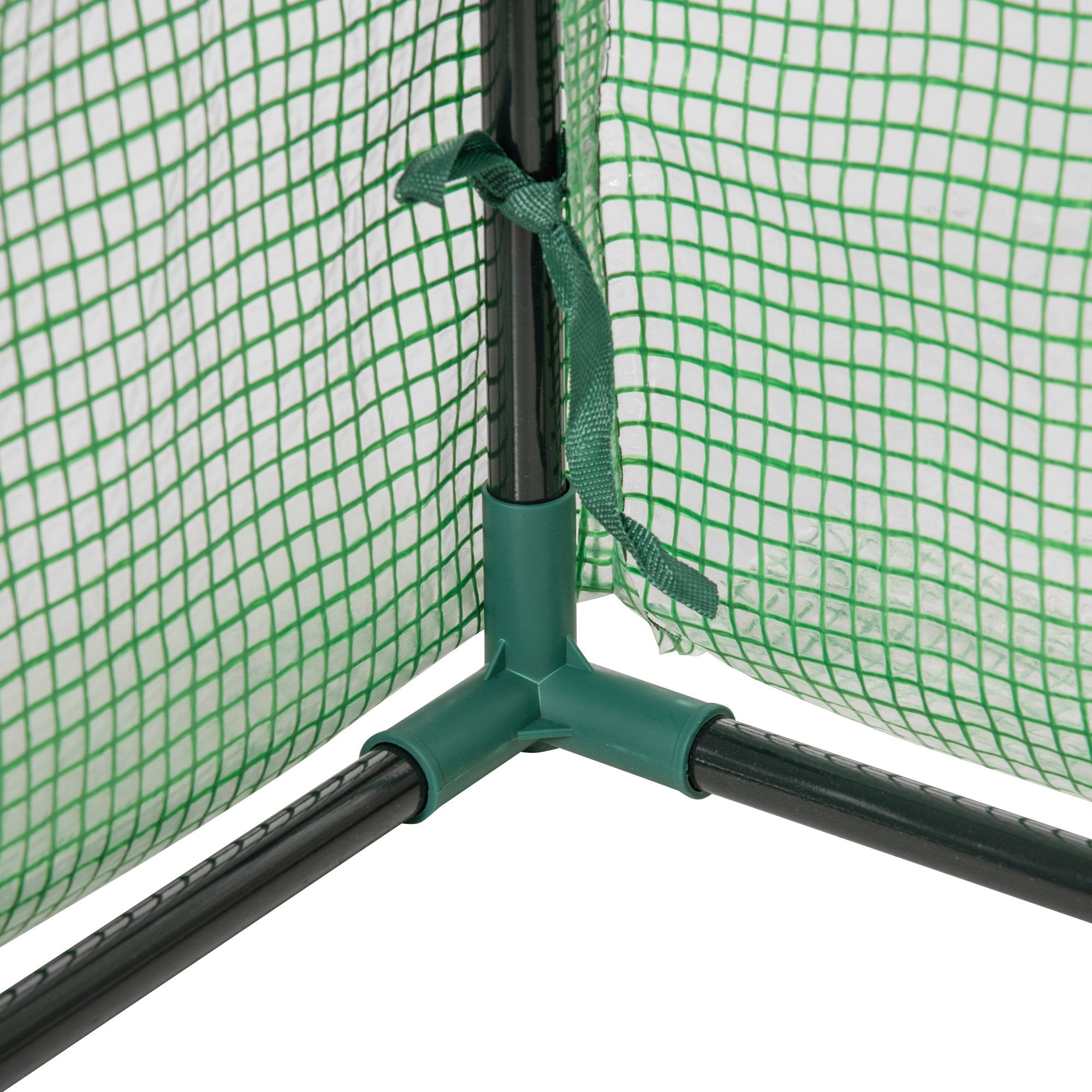 Estufa de Jardim – 119x60x60cm – Verde Translúcido – Aço com revestimento a pó