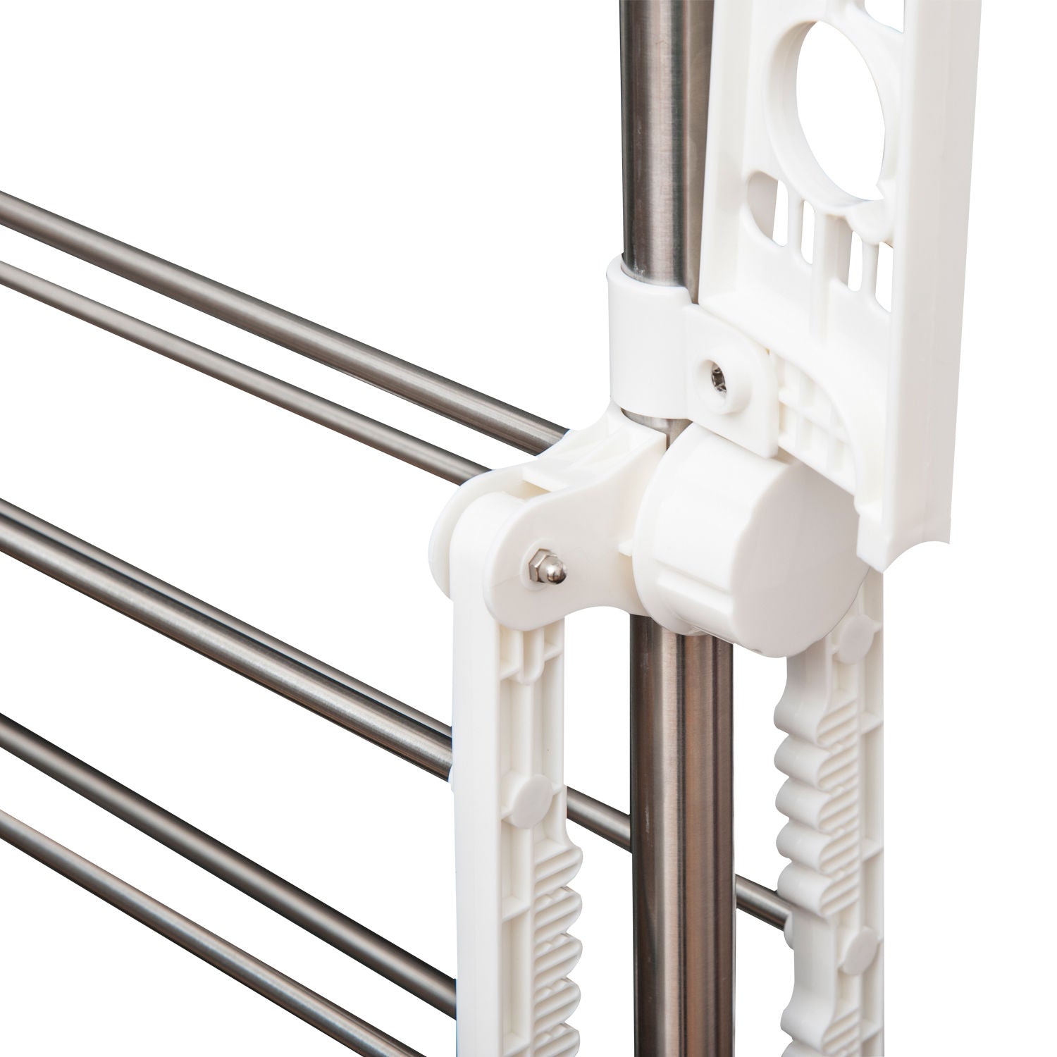 Estendal Dobrável 142x55x152cm Branco e Prata