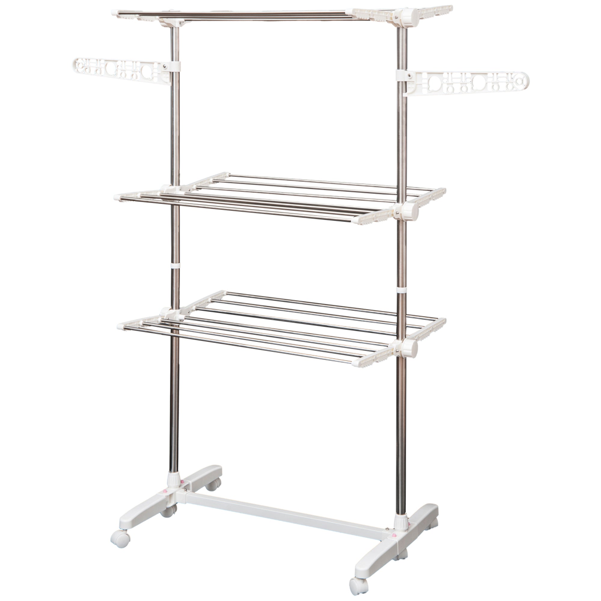 Estendal Dobrável 142x55x152cm Branco e Prata