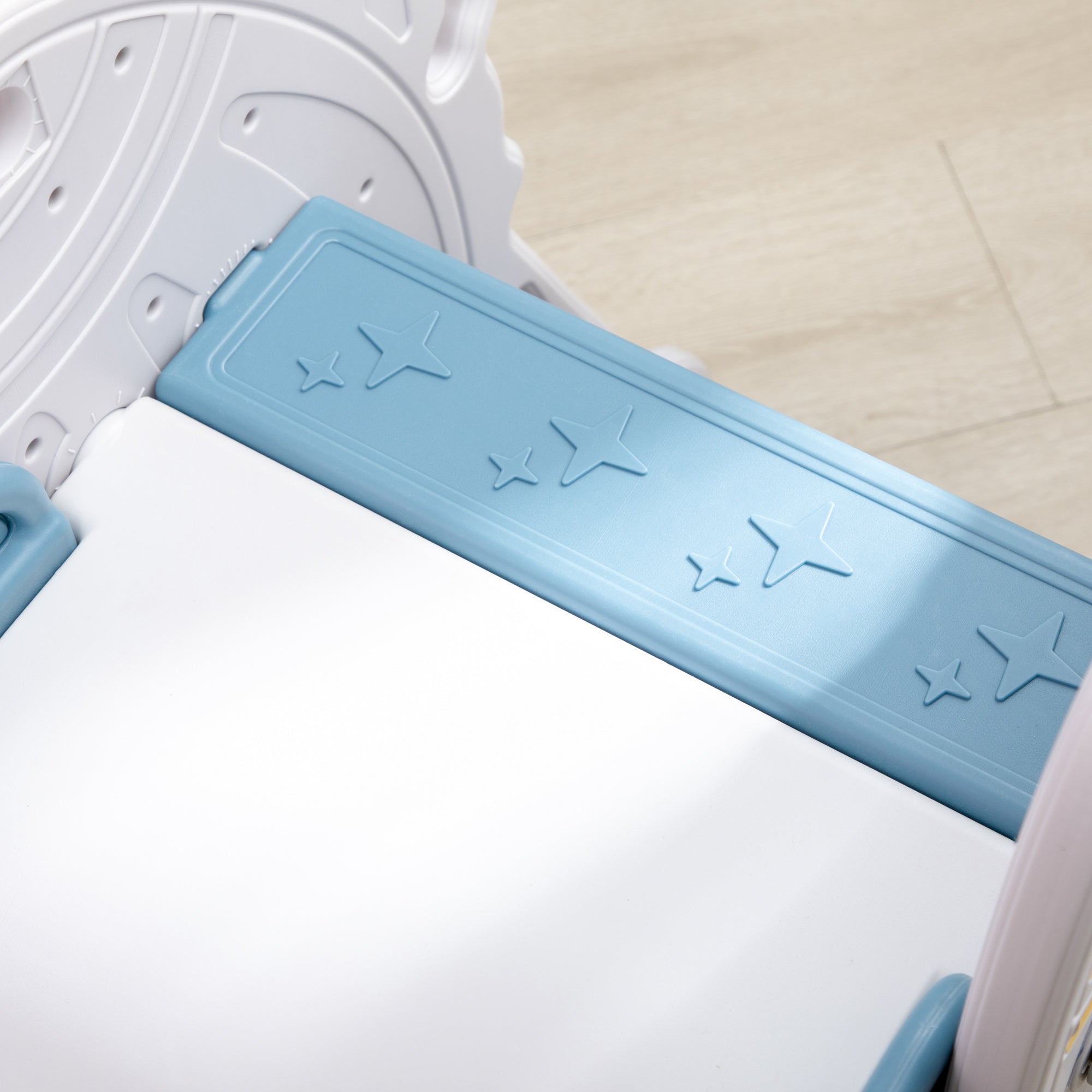 Escorregador Infantil com 3 Degraus Antiderrapantes 157x46,5x80 cm - Cor Azul