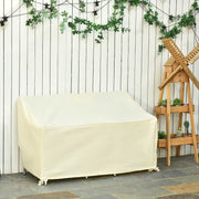 Capa Protetora Impermeável para Banco 2 Lugares – 140x84x56 / 94 cm – Cor Creme – Tecido Oxford 600D