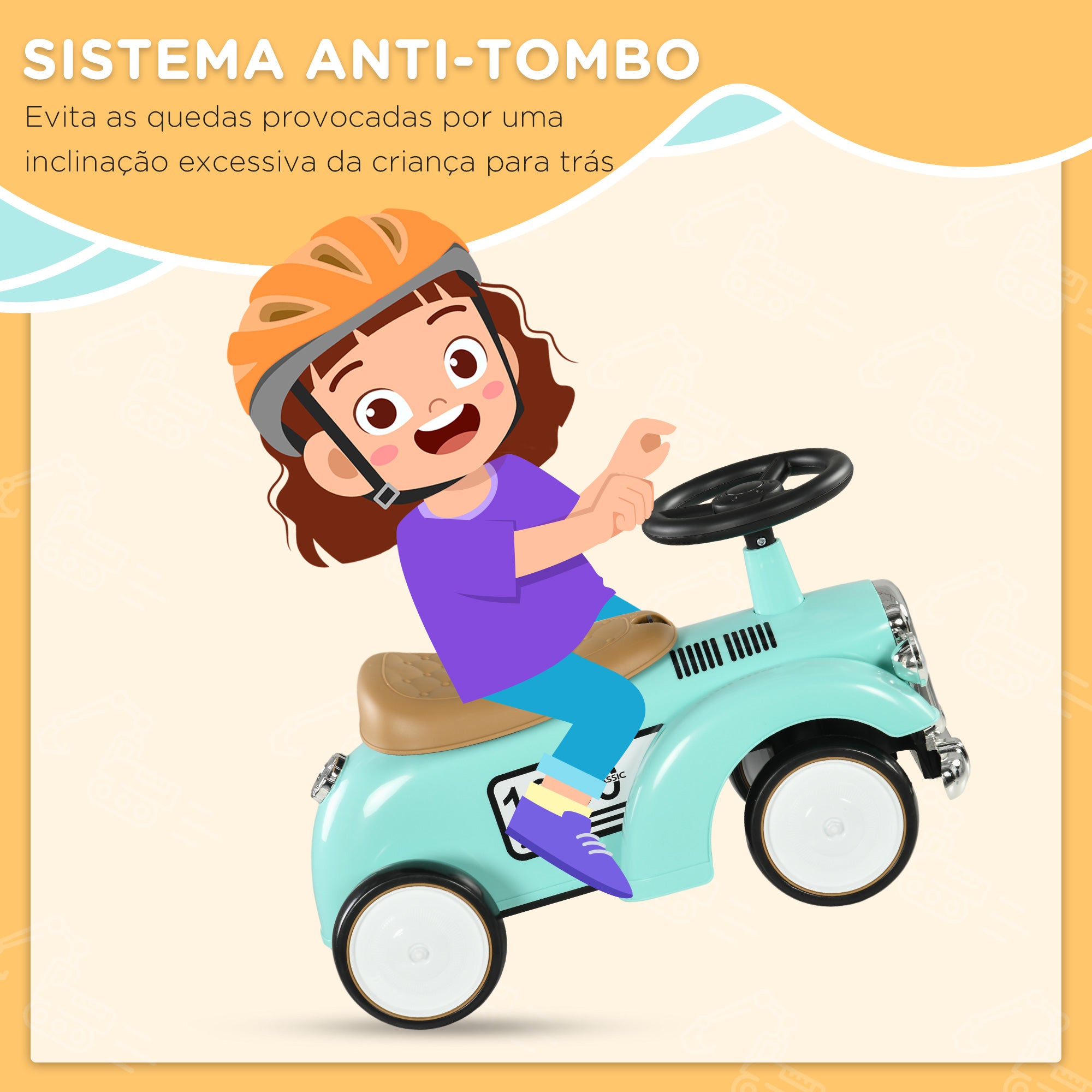 Carro Andador Infantil Verde Menta 58x27x35 cm