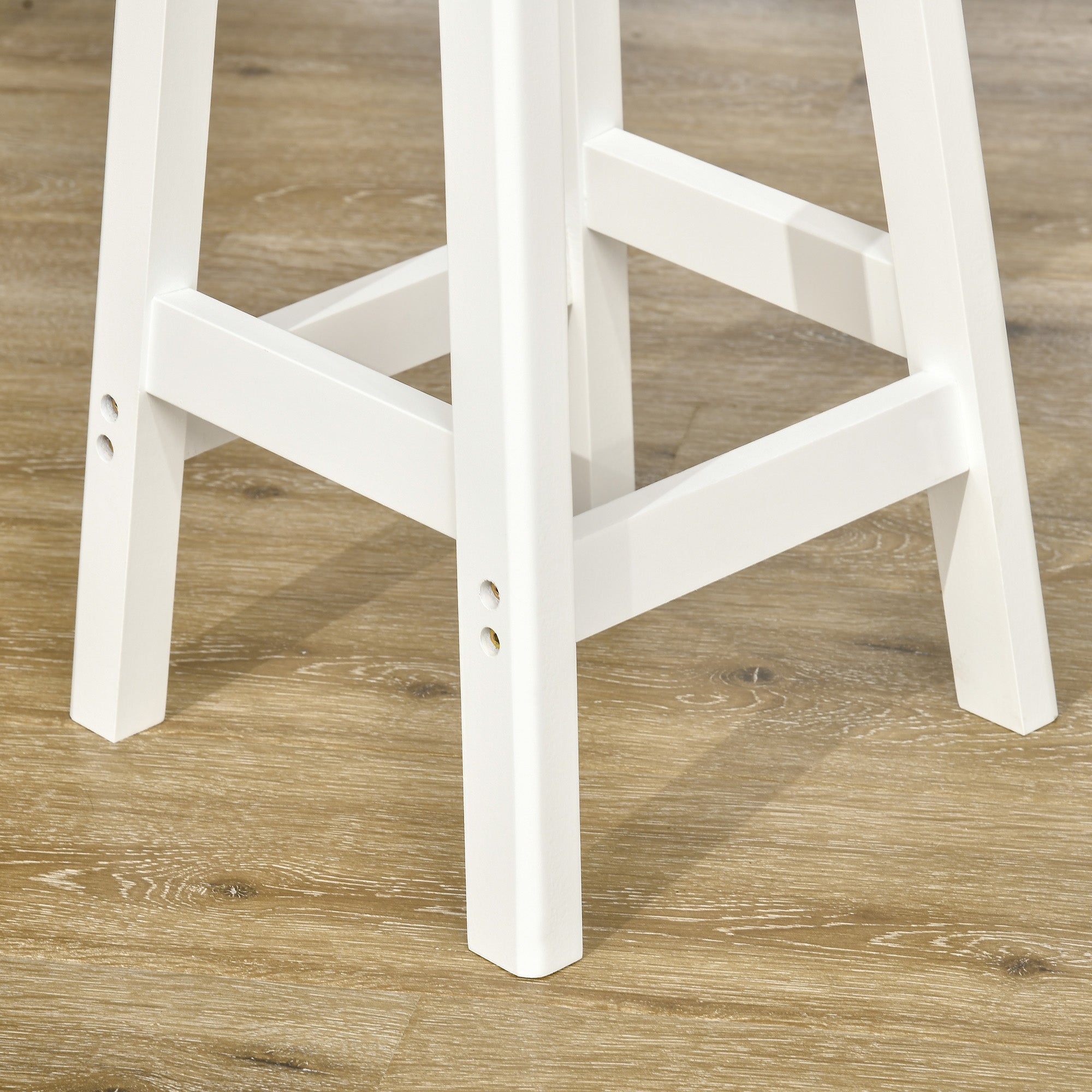 Conjunto de Mesa de Bar com Gaveta e Bancos – 119x38.5x88.5 cm – Branco – MDF e Aço