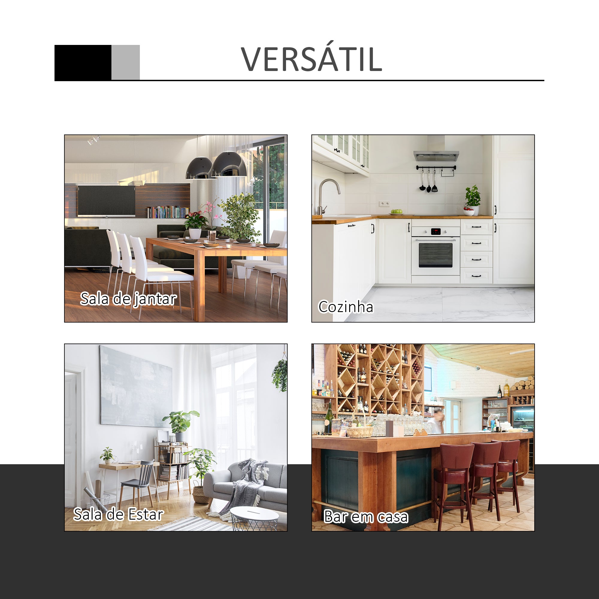 Mesa de Bar Ajustável Ø60x69-93 cm - Black