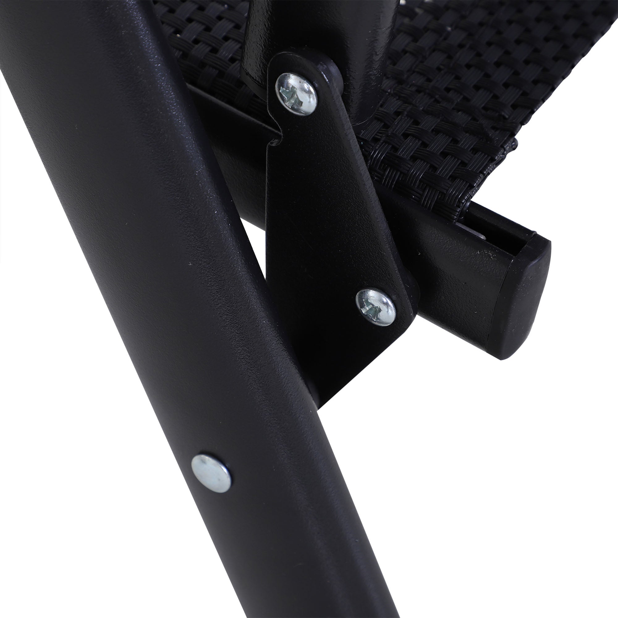 Conjunto de 2 Cadeiras Dobráveis para Exterior - 58x64x94 cm - Cor Preto