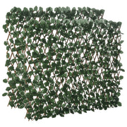 Vedação com Treliça Expansível 295x70 cm Verde e Madeira