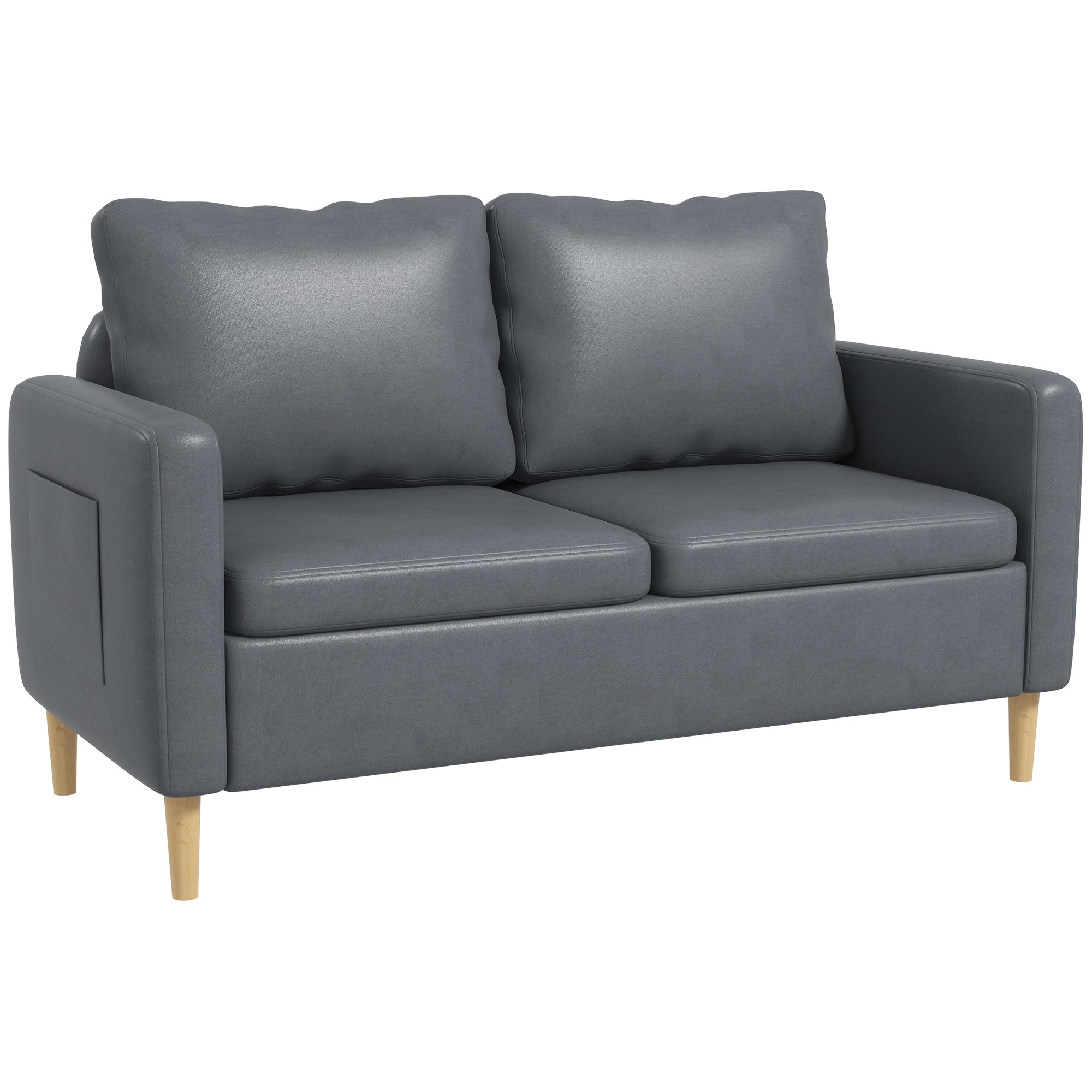 Sofá de 2 Lugares Cinza 143x76x83 cm - Conforto e Elegância para a sua Sala