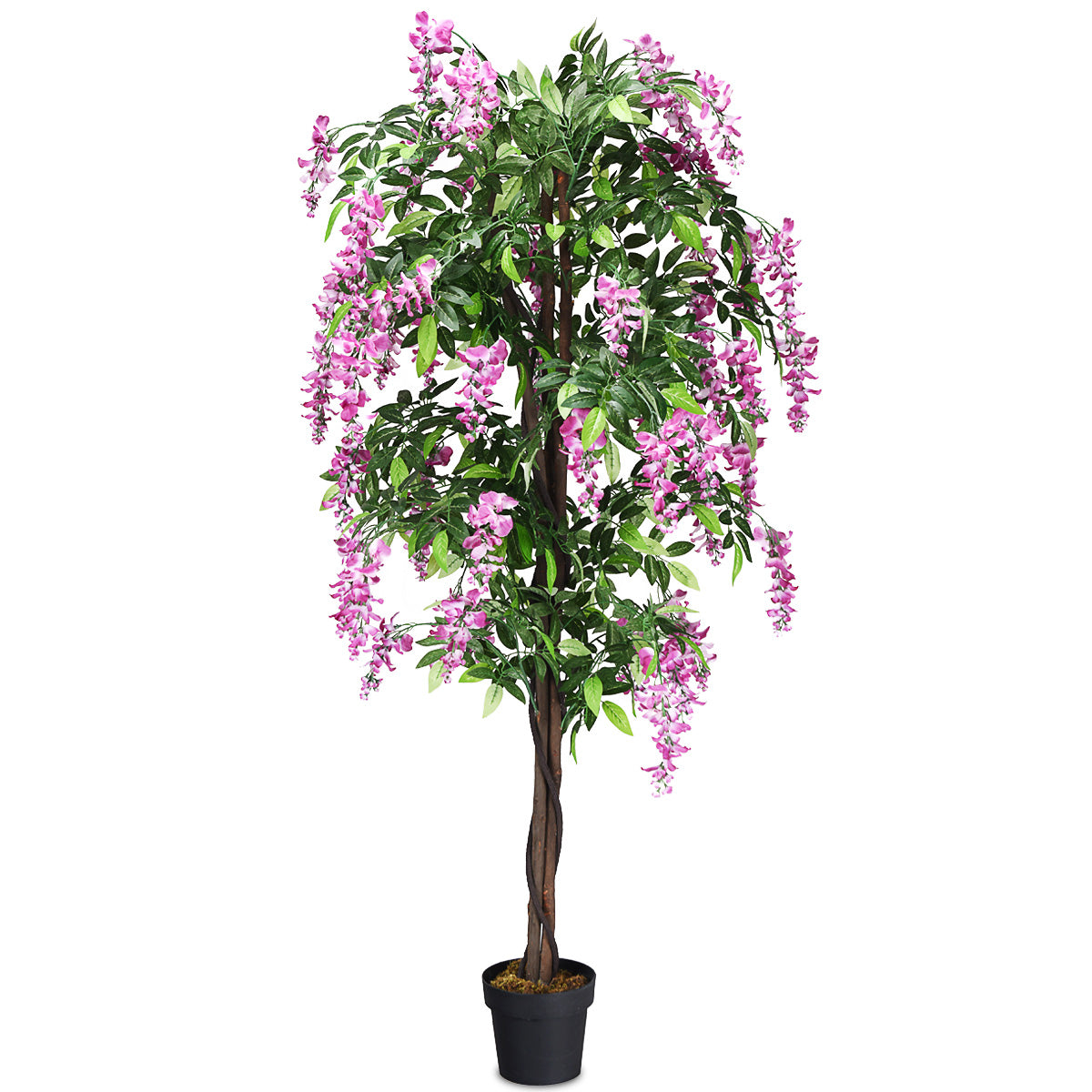 Orquídea Artificial – 180 cm – Rosa – Tecido de poliéster e plástico