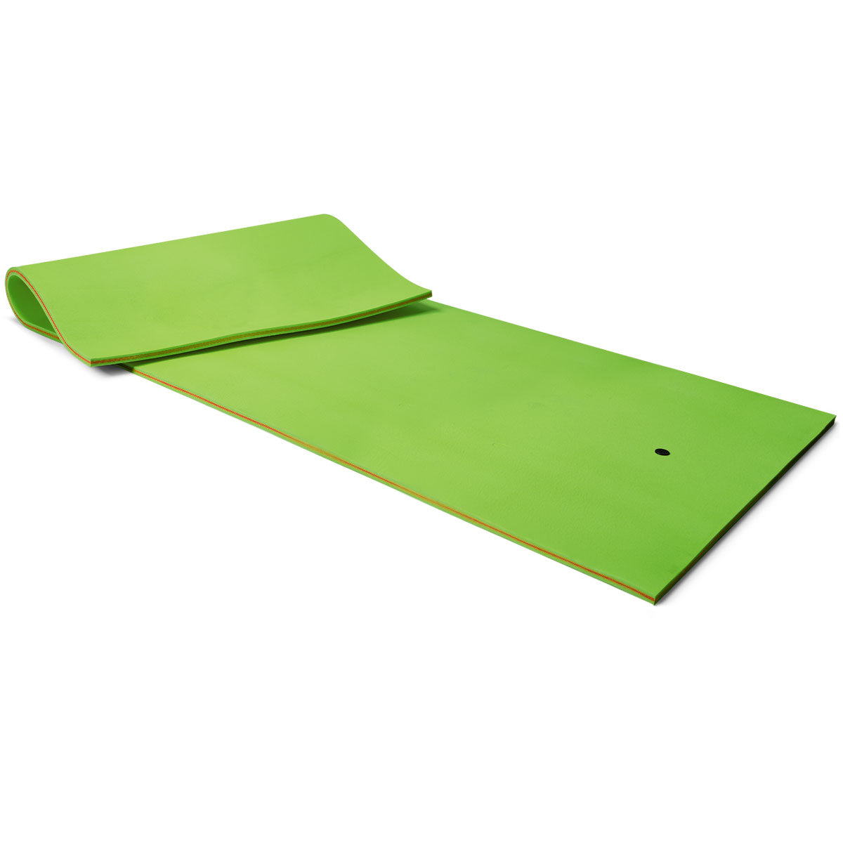 Colchoneta Flutuante de Água em Espuma XPE de 3 Camadas Resistente ao Rasgo para Relaxamento 355 x 183 x 3,5 cm Verde