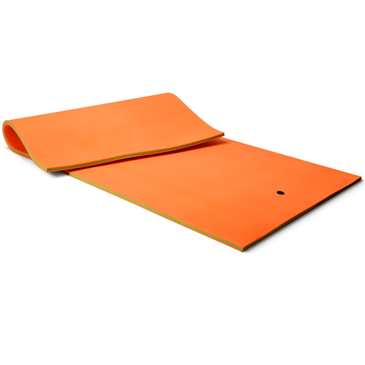 Colchoneta Flotante de Água em Espuma XPE de 3 Camadas Resistente ao Rasgo para Relaxamento 355 x 183 x 3,5 cm Laranja