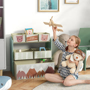 Estante Organizadora de Brinquedos – 63x30x66 cm – Verde – MDF