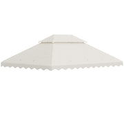 Toldo de Substituição Creme Branco 395x297 cm com Teto Duplo Ventilação