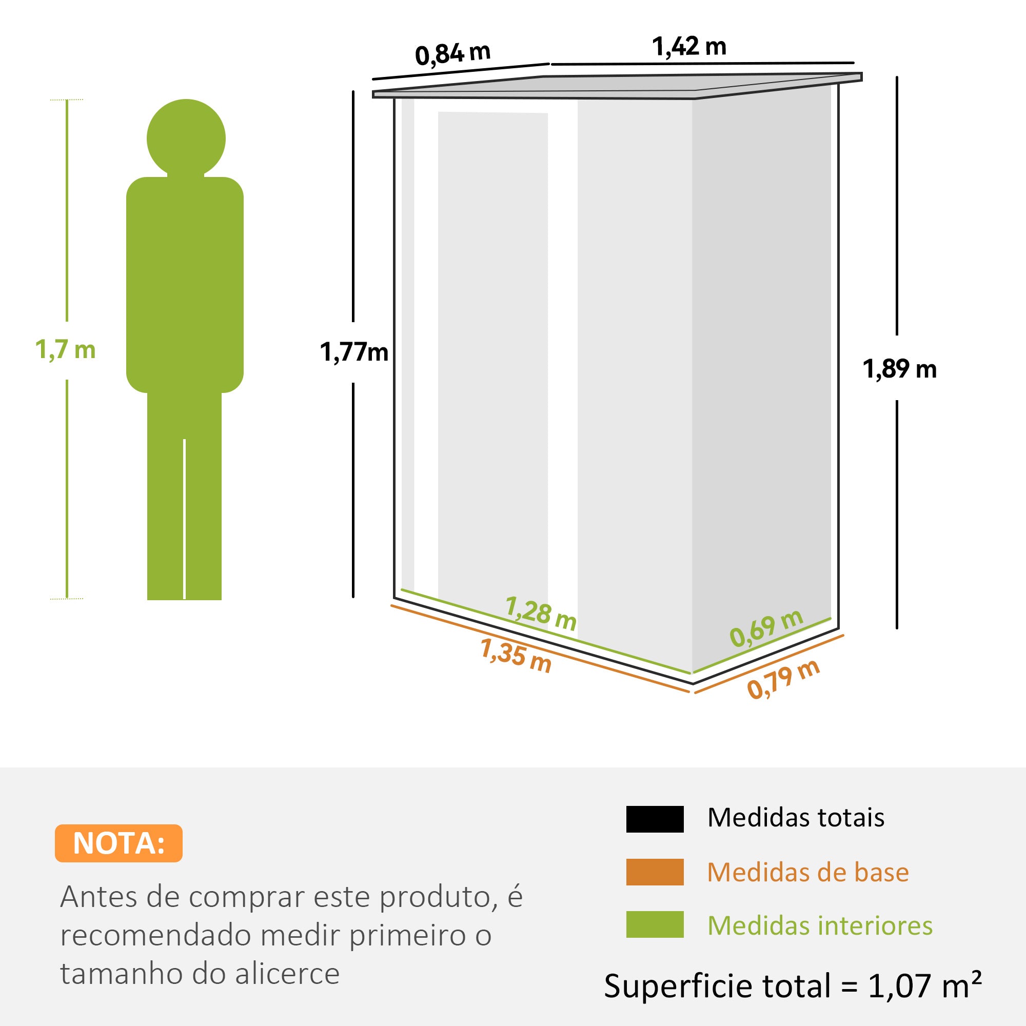 Abrigo de Jardim 142x84x189 cm Marrom