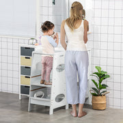 Torre de Aprendizagem Infantil – 40x50x90 cm – Cinza – MDF