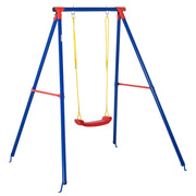 Balanço Infantil Multicolorido 155x160x180cm - Assento de Corda Ajustável