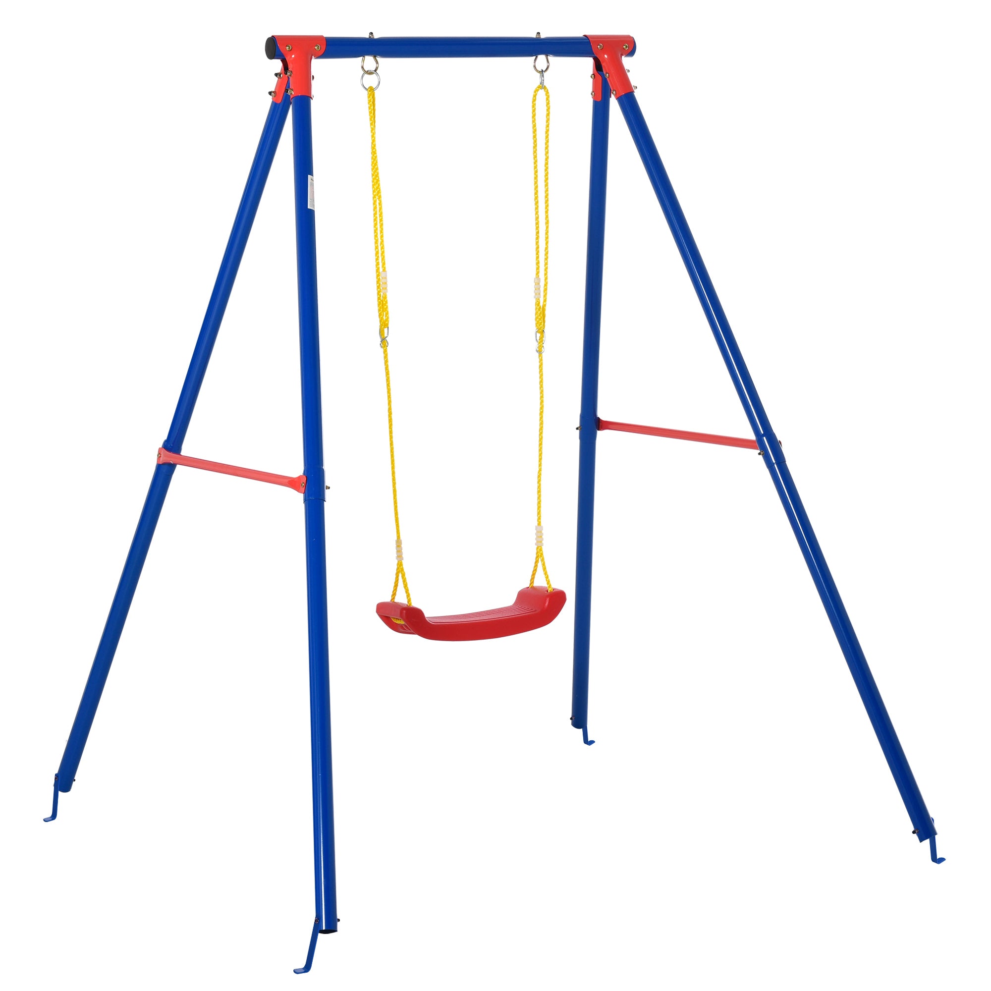 Balanço Infantil Multicolorido 155x160x180cm - Assento de Corda Ajustável