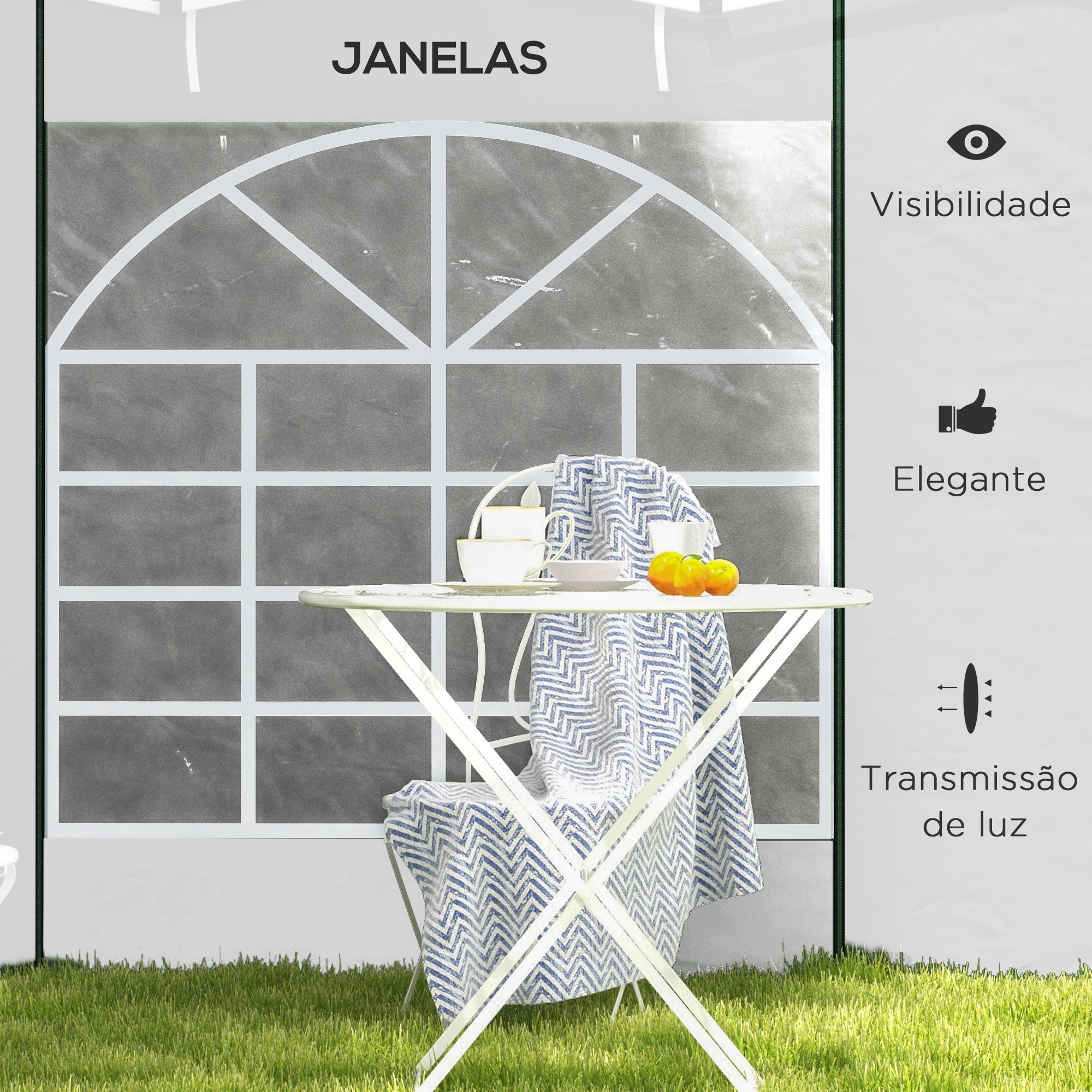 Paredes Laterais para Tenda 295x195 cm - Branco