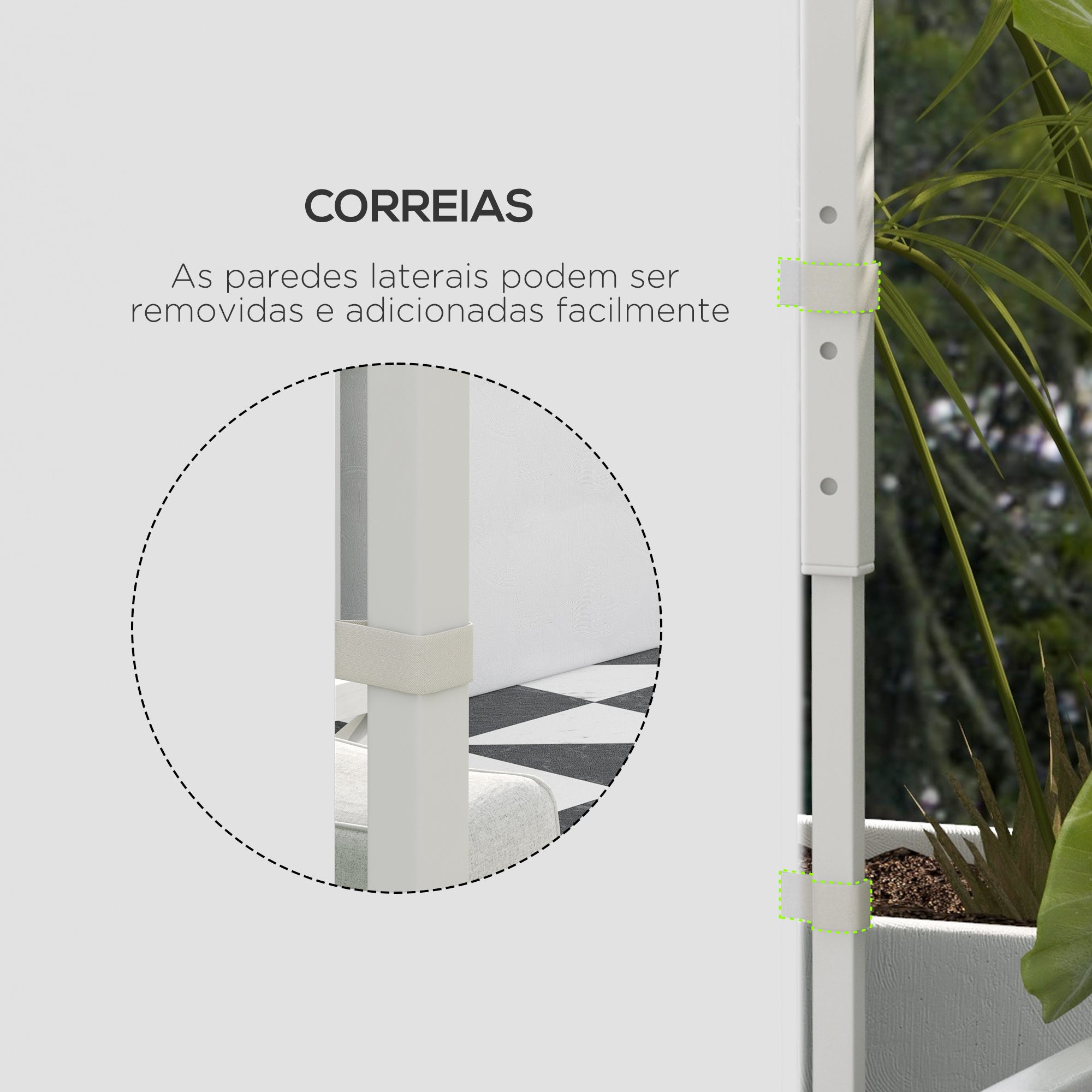 Paredes Laterais para Tenda 295x195 cm - Branco