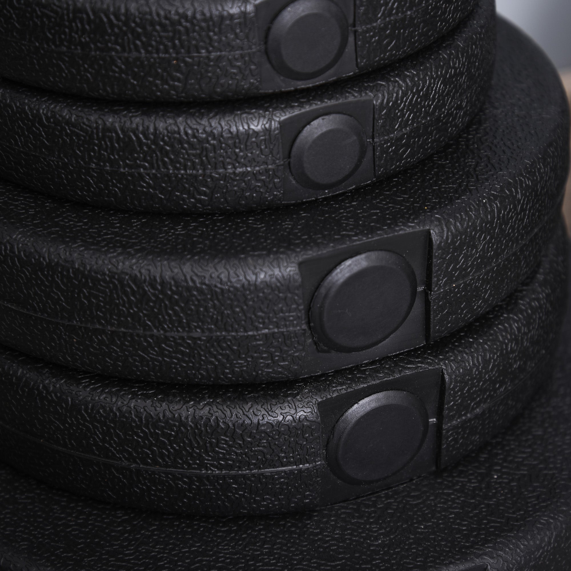 Conjunto de Halteres Ajustáveis 40kg Preto e Prata - Ø24.5x4.3 cm