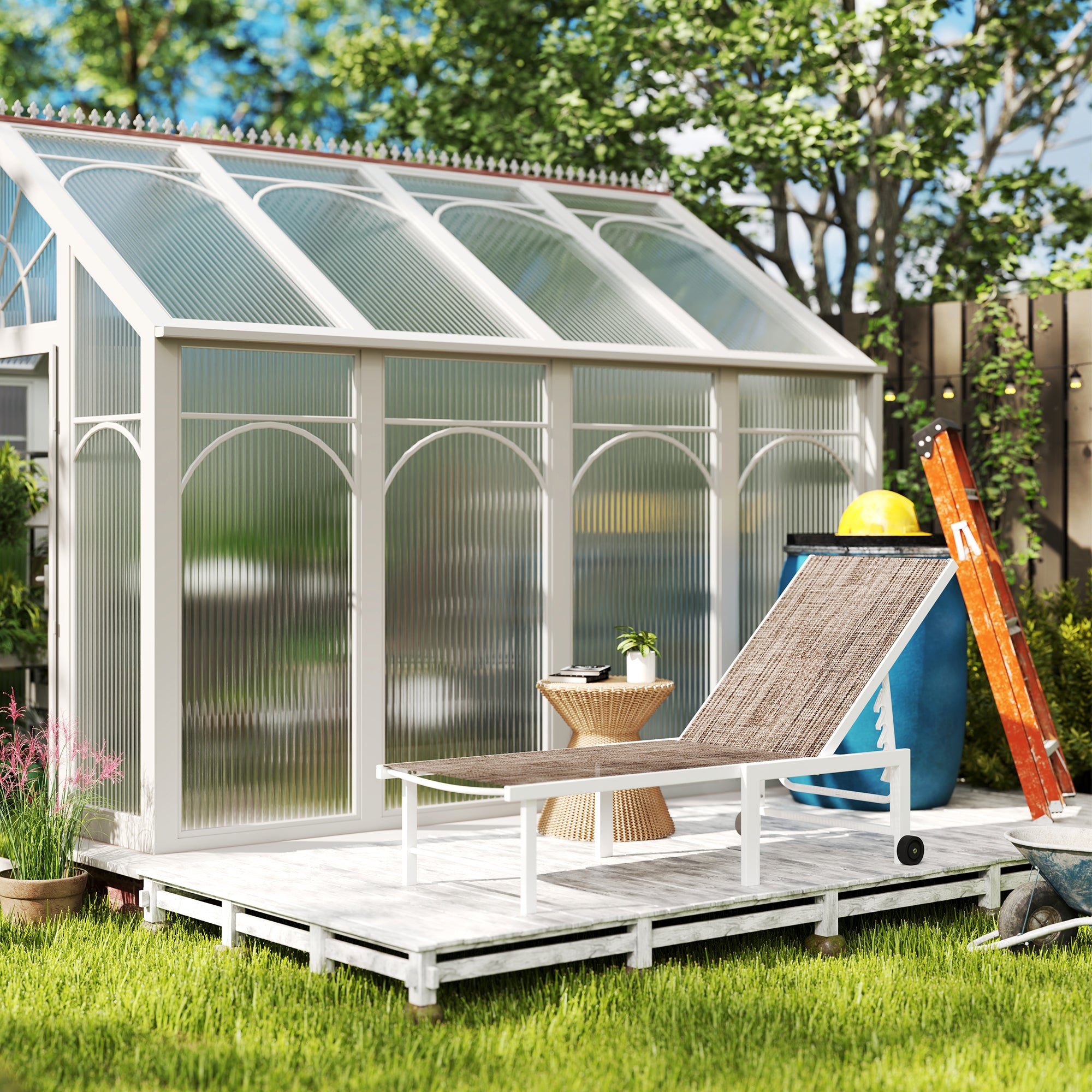 Espreguiçadeira Reclinável Marrom 60x166x84 cm para Jardim e Varanda