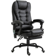 Cadeira de Escritório com Massagem 7 Pontos - Preto 67x79x111-121 cm
