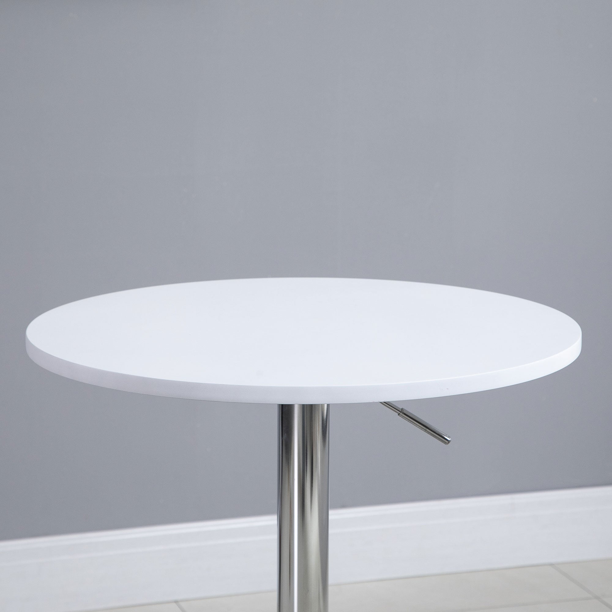 Mesa de Bar Ajustável em Altura Ø60x69-93 cm - White