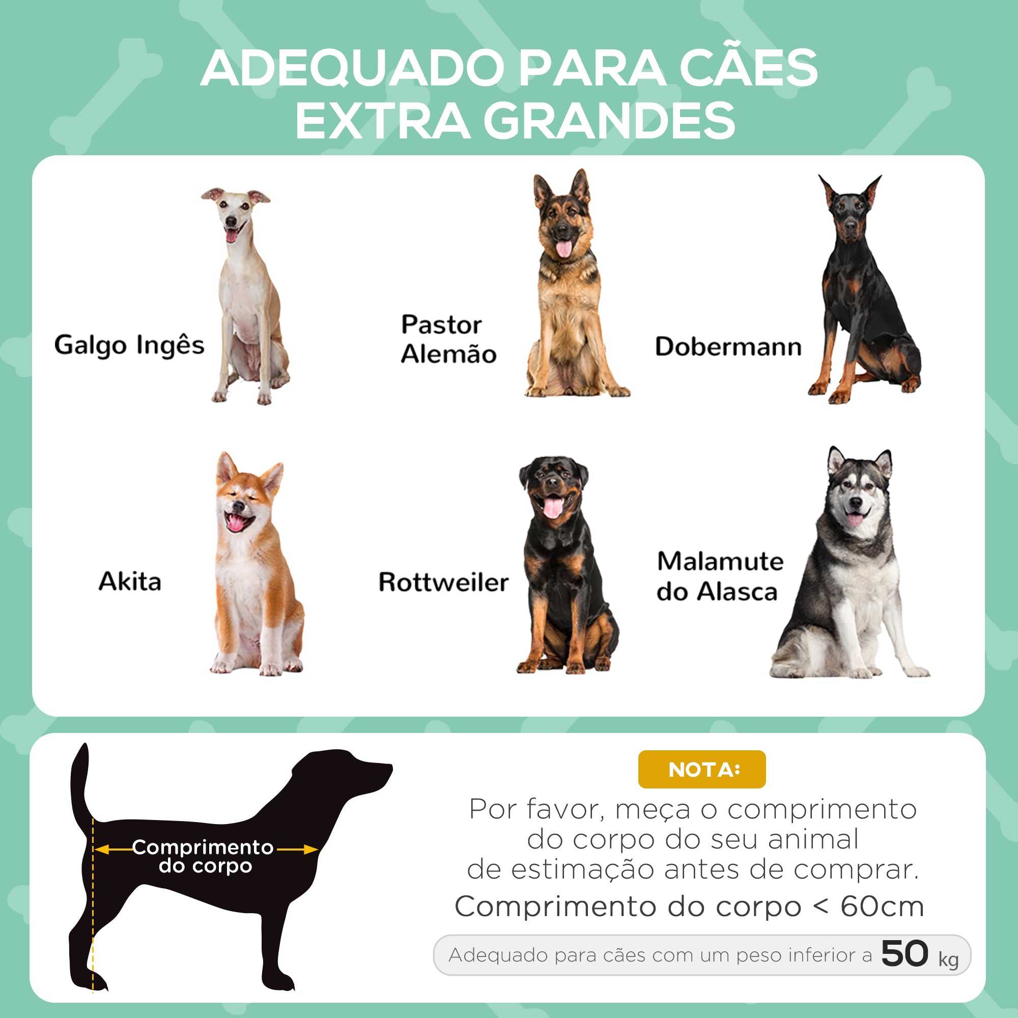 Cama Elevada para Animais de Estimação 122x92x108 cm - Preto e Cinza