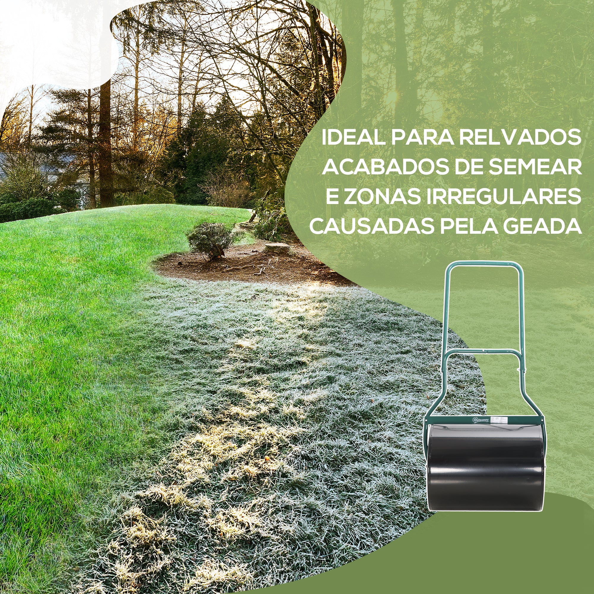 Rolo de Grama – 57x40x123 cm – Preto – Aço