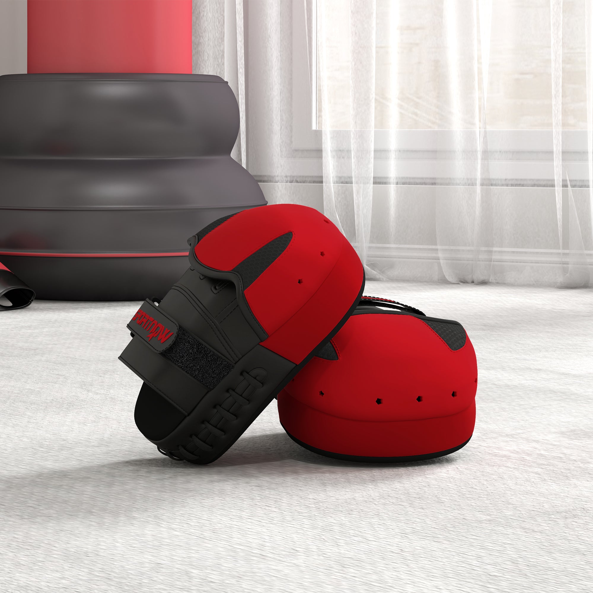 Plastrons de Boxe – 24x19x4 cm – Vermelho – PU