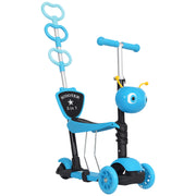 Trotinete 5 em 1 com Assento Removível 62x25x72,5 cm - Azul