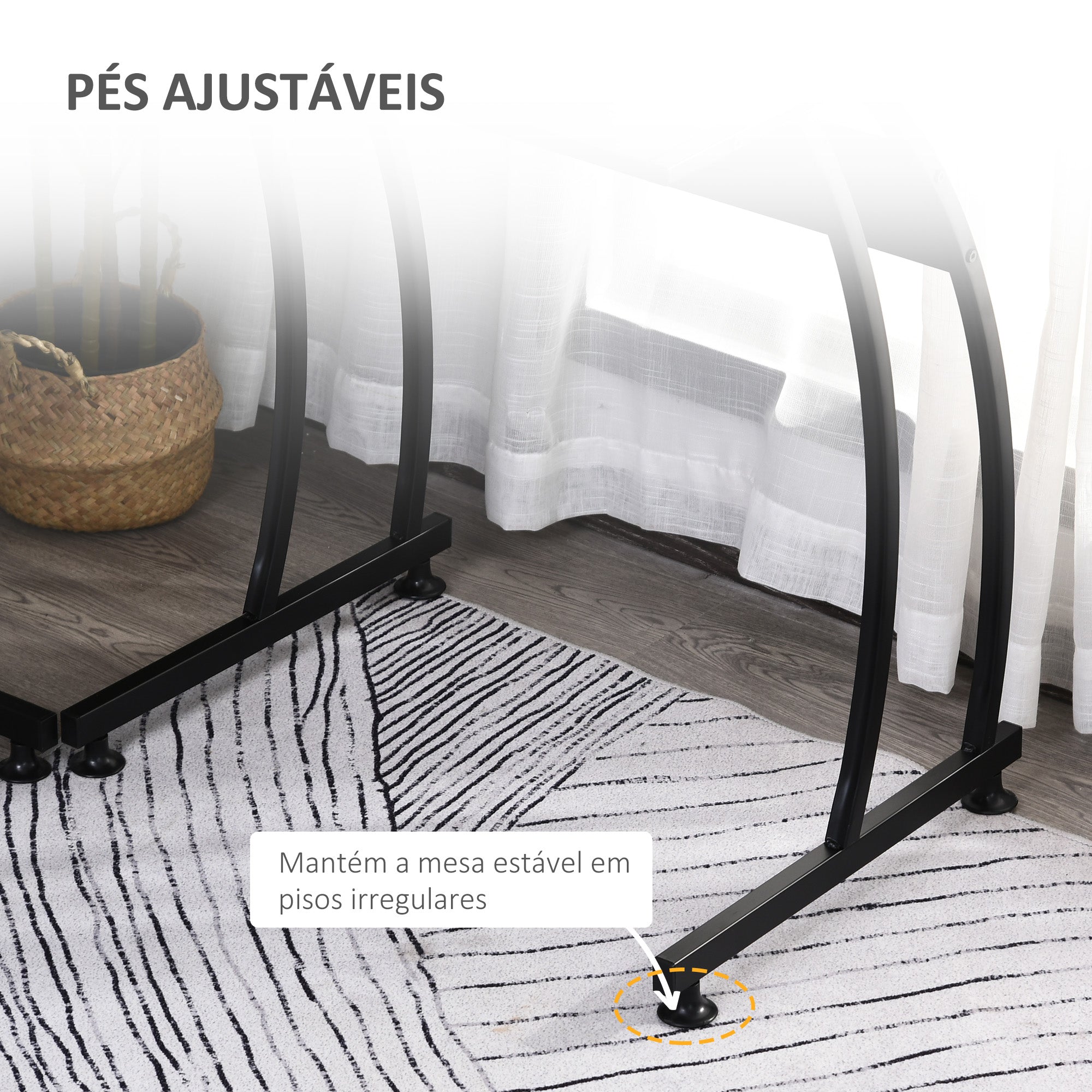 Secretária em Forma de L 112,5x152x74 cm - Preto