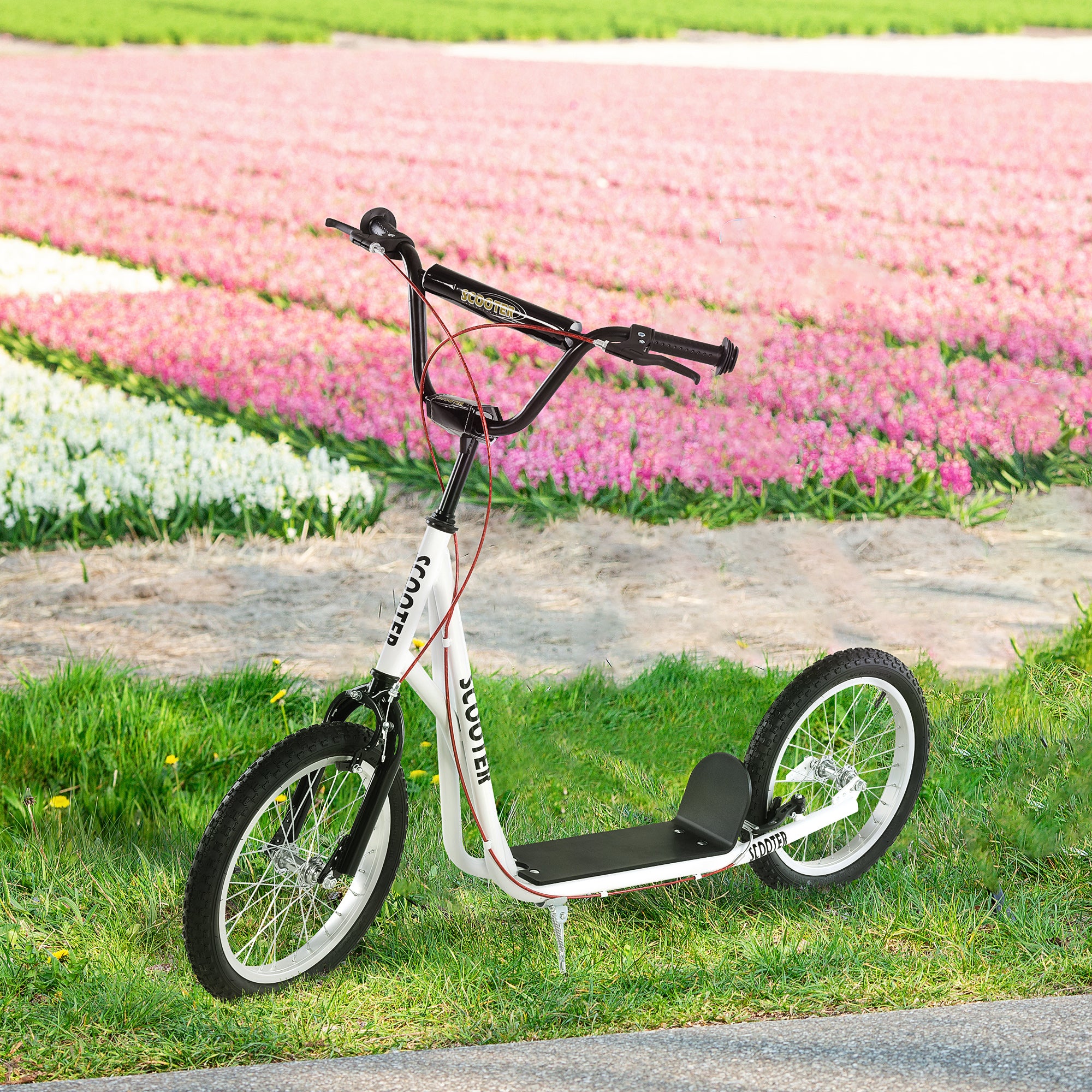 Trotinete para Crianças e Adolescentes - 139x58x90-96 cm - Branco