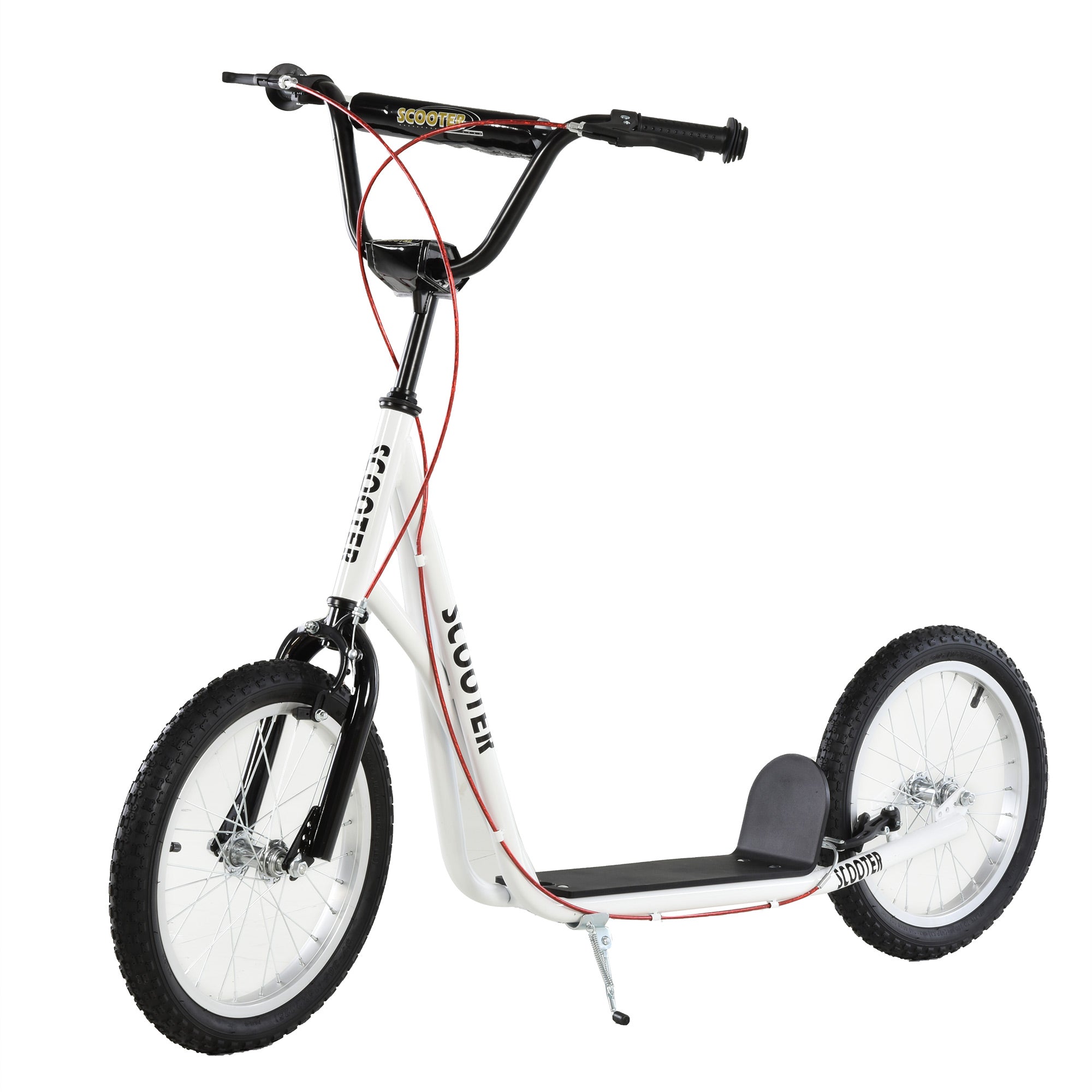 Trotinete para Crianças e Adolescentes - 139x58x90-96 cm - Branco