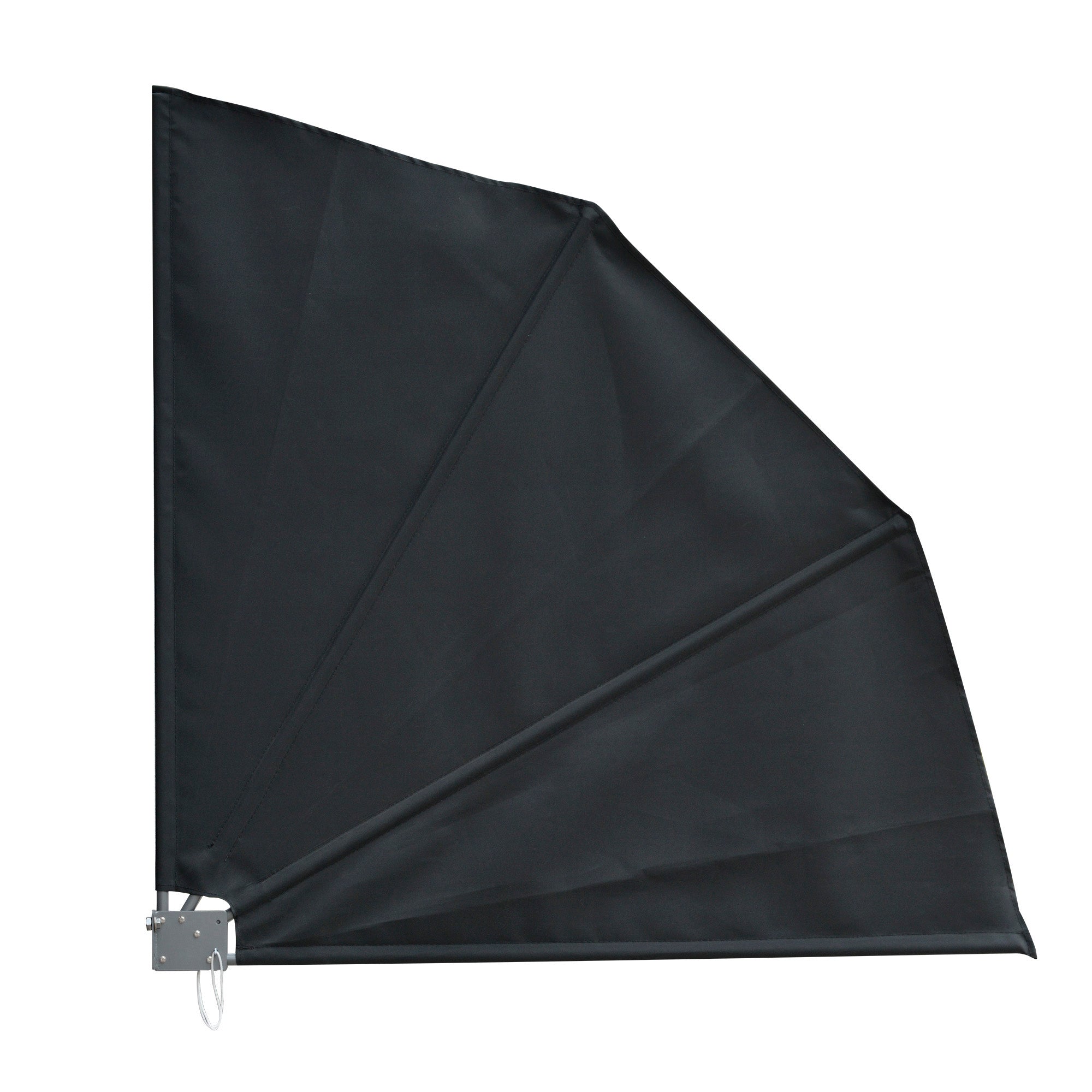 Toldo Lateral em Forma de Leque 120x10x120 cm - Cinza Escuro